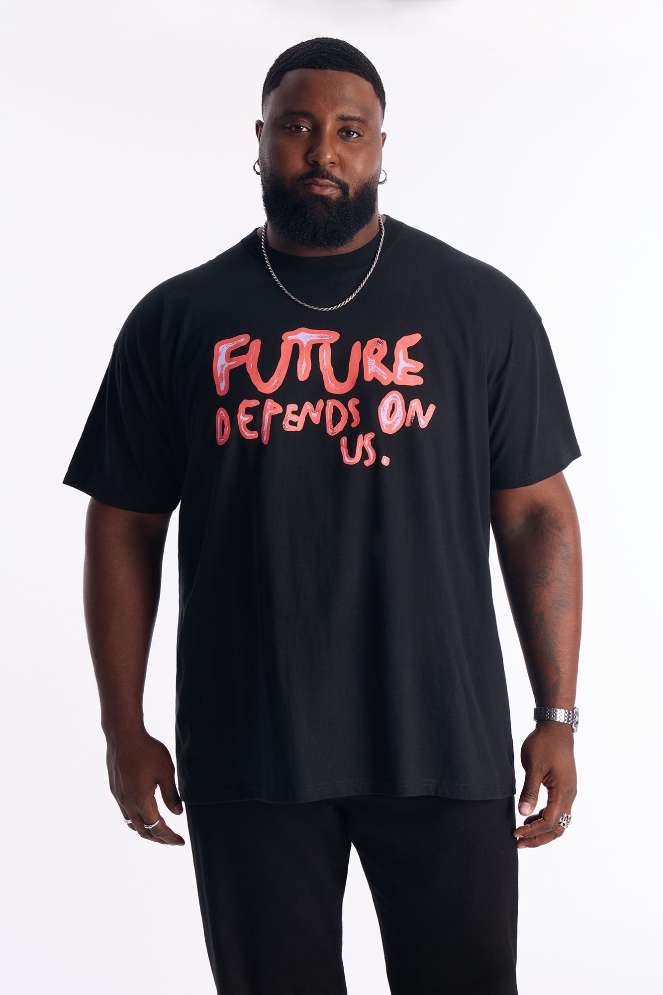 Future Depends On Us Short Sleeve Tee - Black