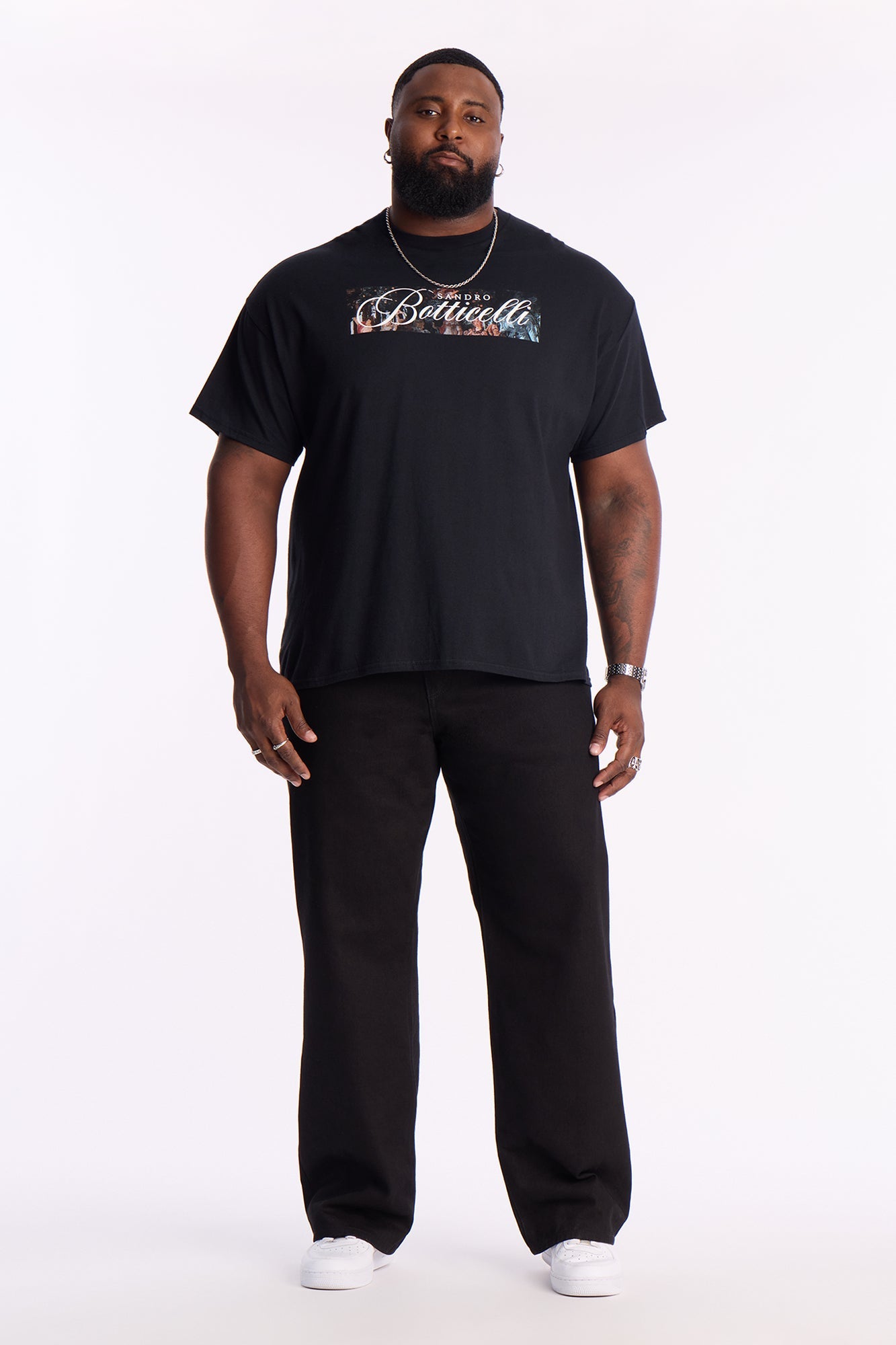 Sandro Botticelli Oversized Short Sleeve Tee - Black