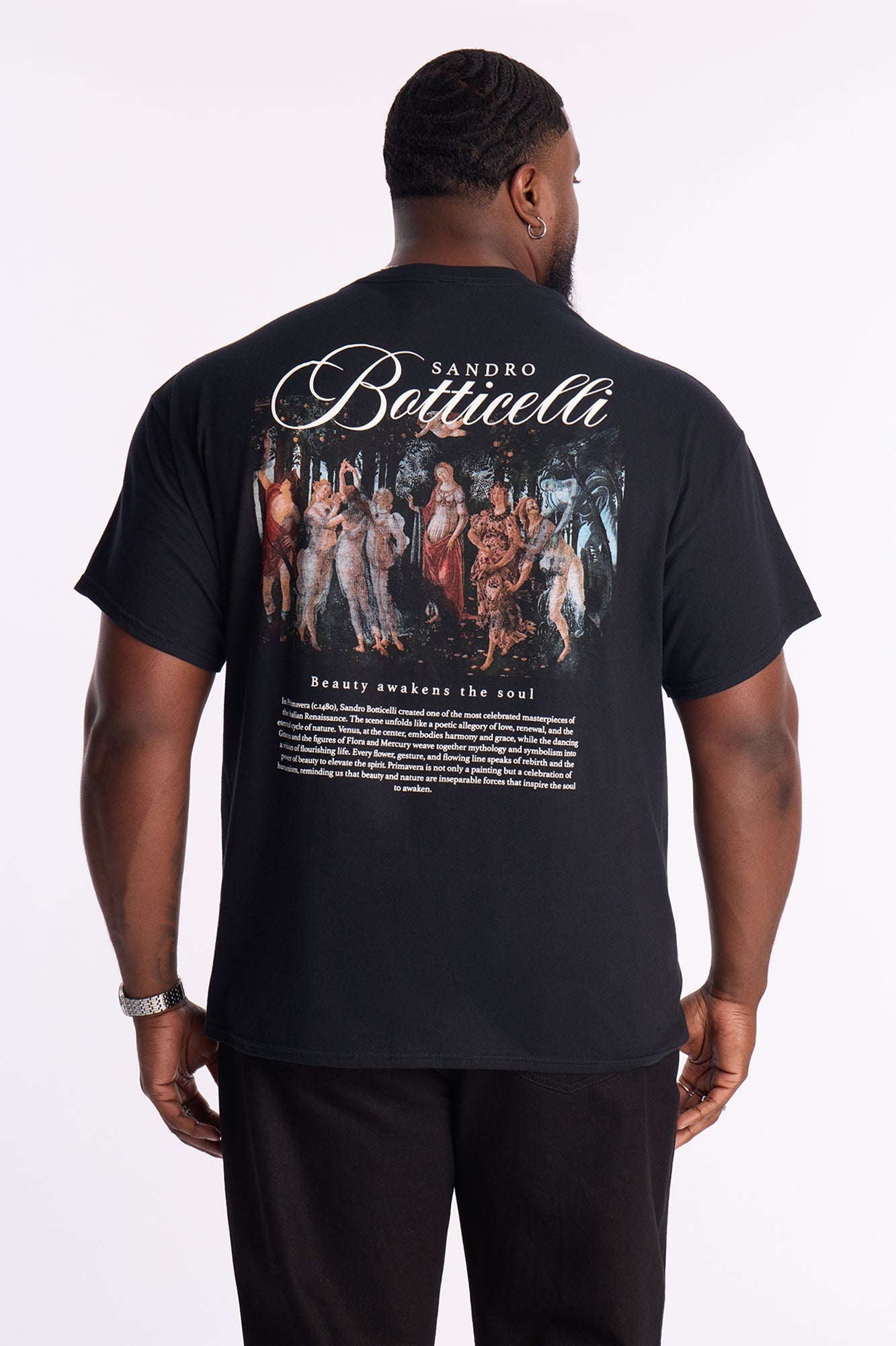 Sandro Botticelli Oversized Short Sleeve Tee - Black