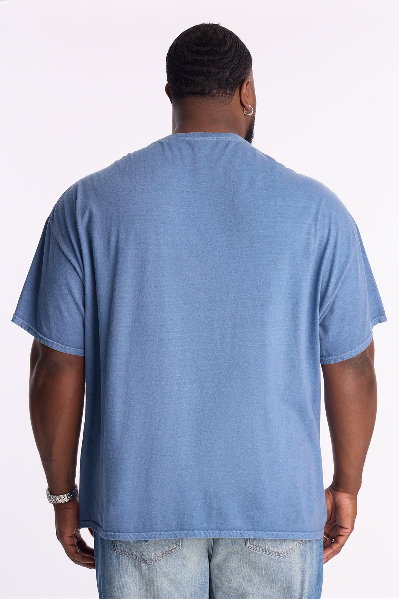New York Skyscrapers Oversized Short Sleeve Tee - Indigo