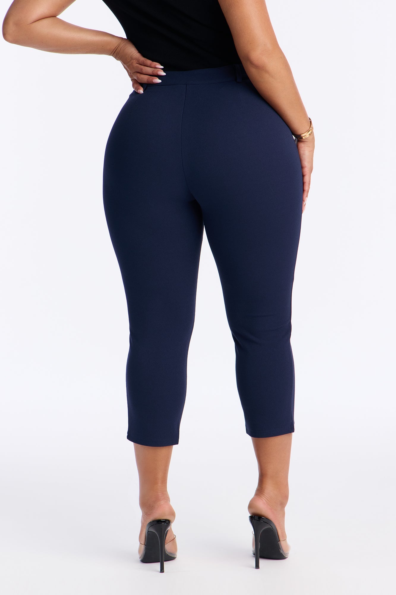 Under One Condition Crepe Capri Pant - Navy