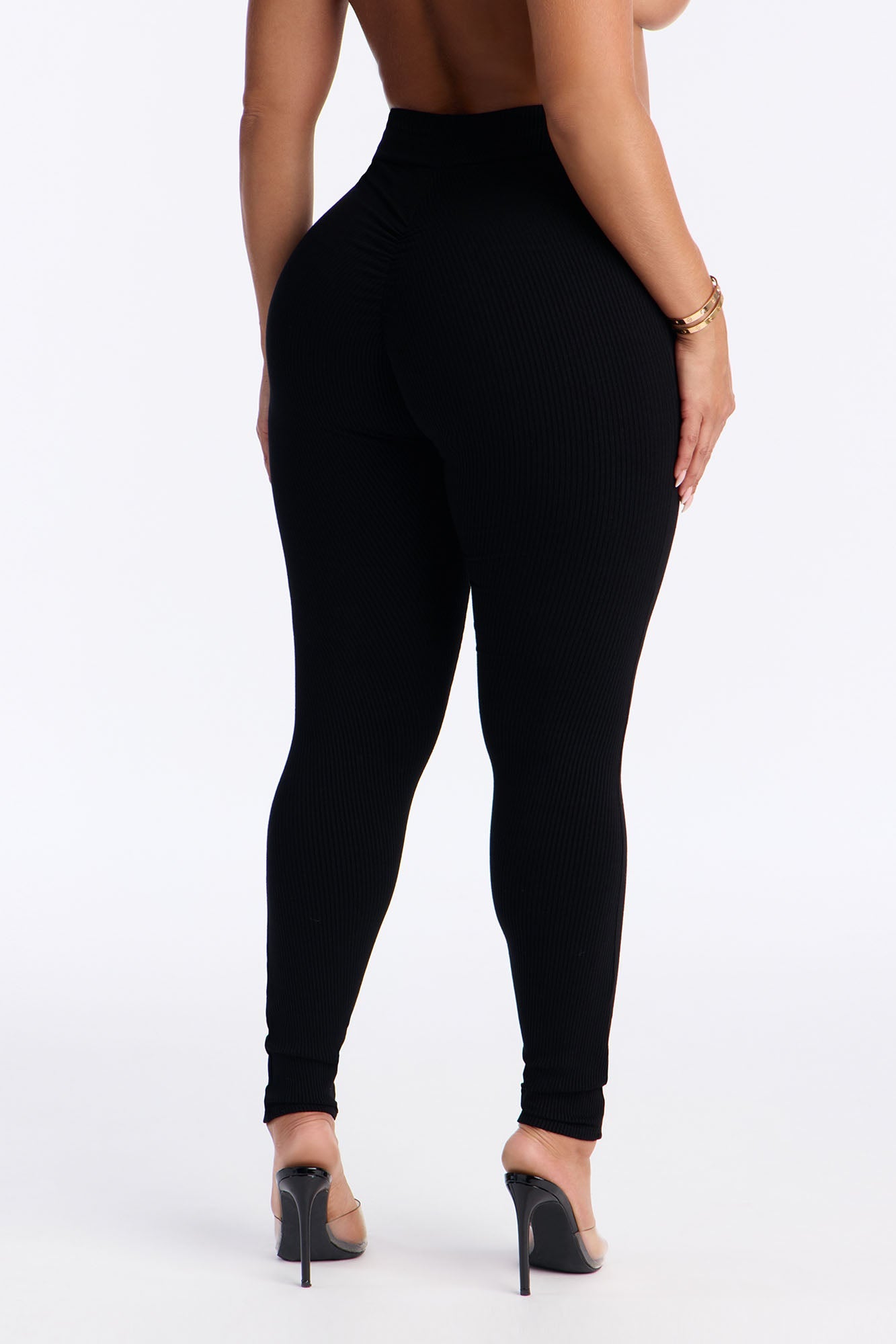 Mia Ruched Snatched Leggings - Black