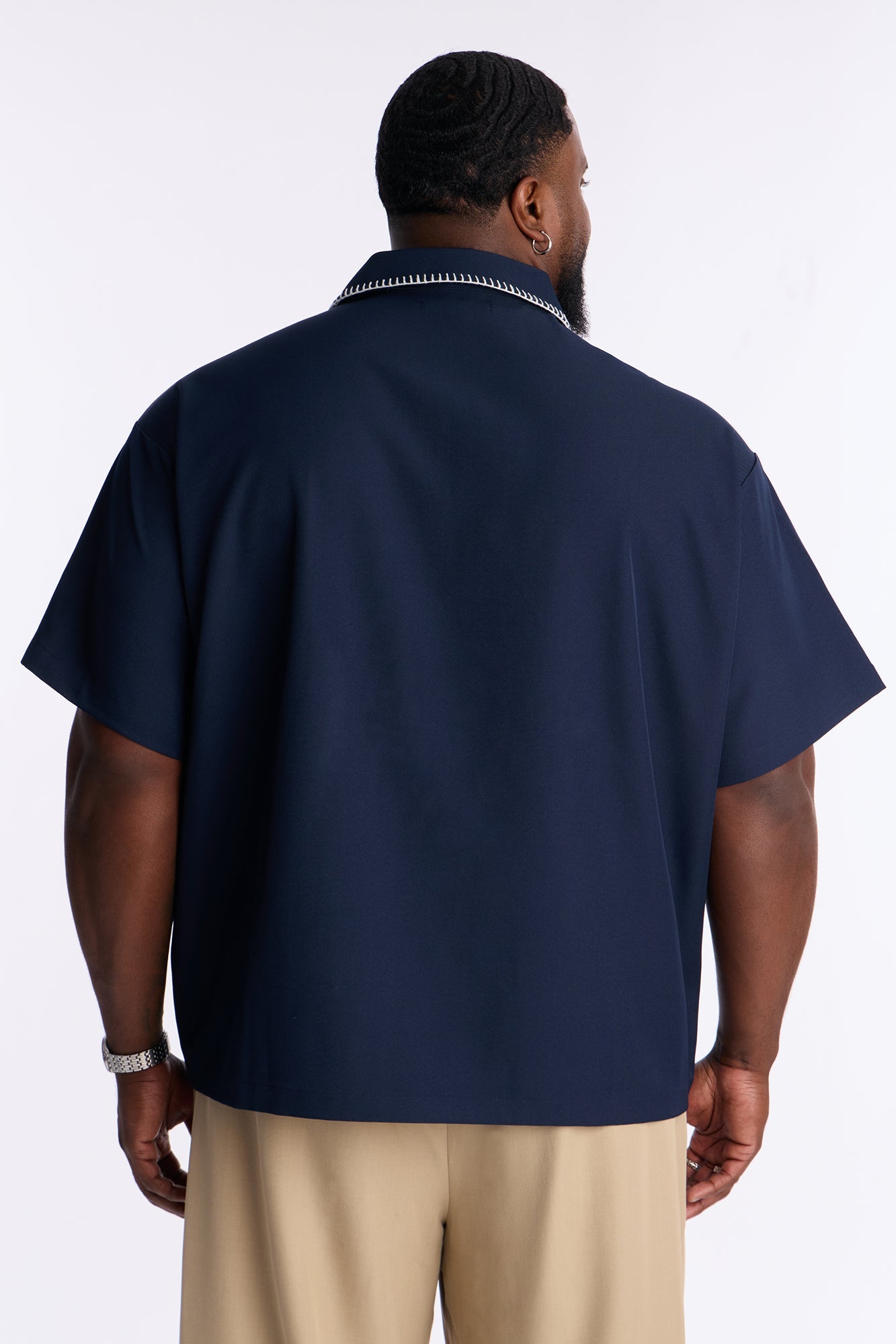Hyde Stitch Polo - Navy
