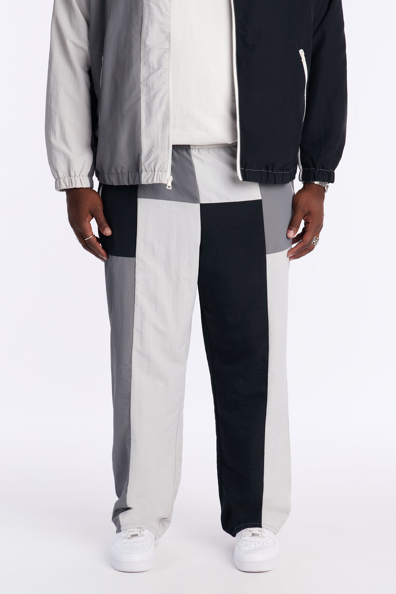 Straight Axel Color Block E-Waist Pant - Black/combo