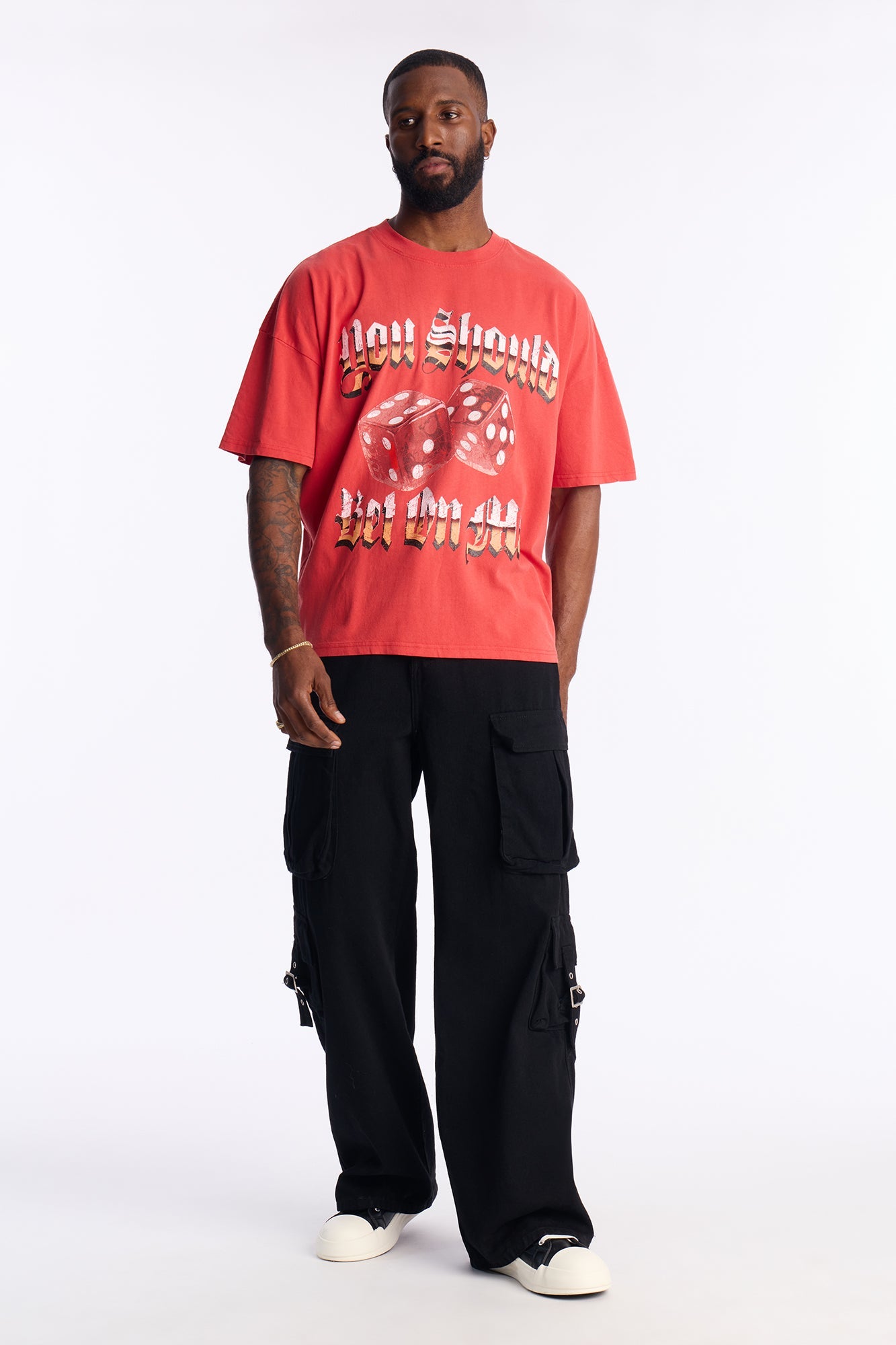 You Should Bet On Me Boxy Short Sleeve Tee - Red