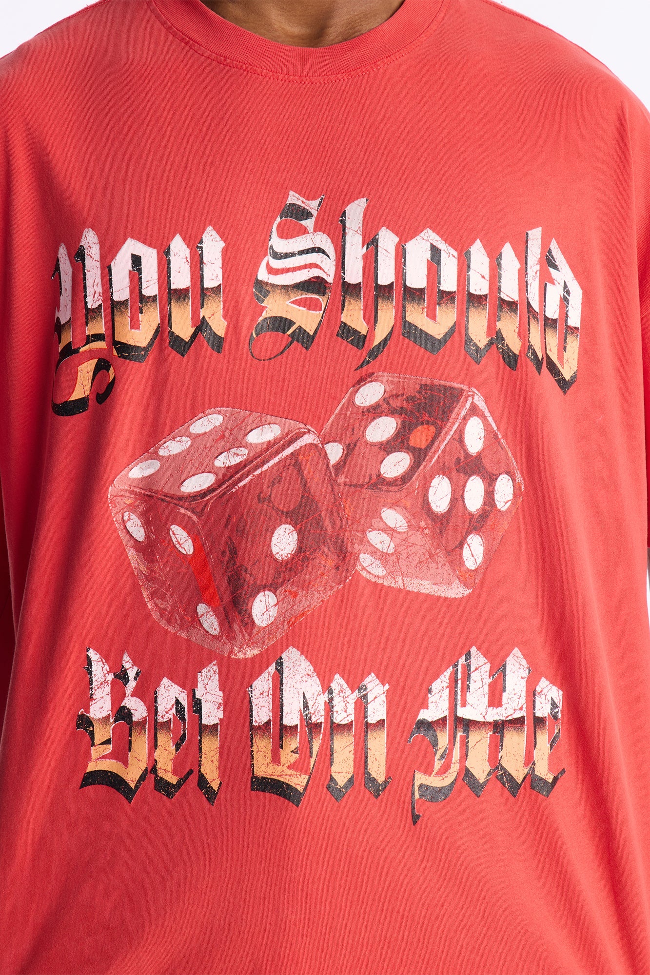You Should Bet On Me Boxy Short Sleeve Tee - Red