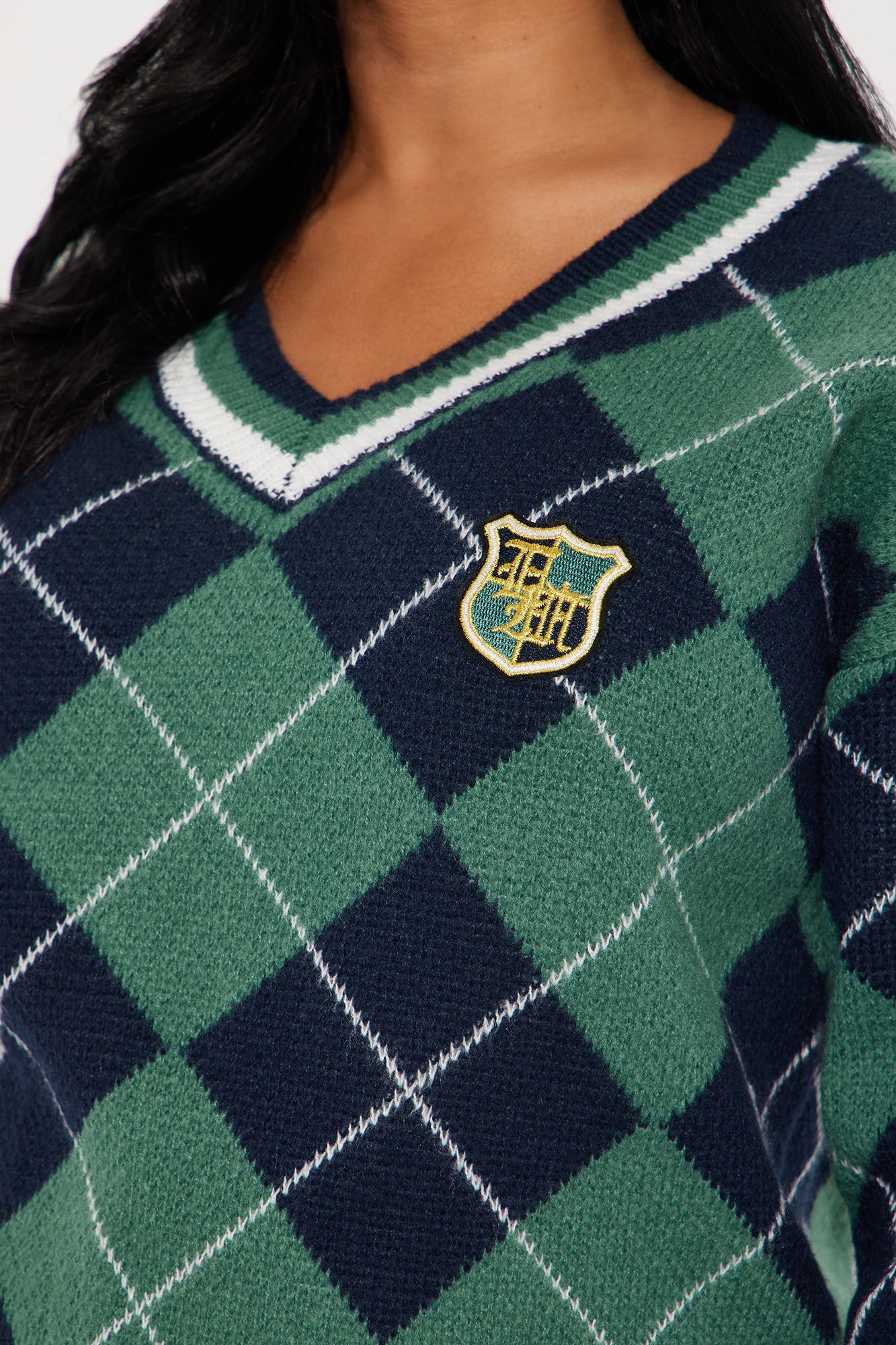 Set Standards Arygle Sweater - Green/combo