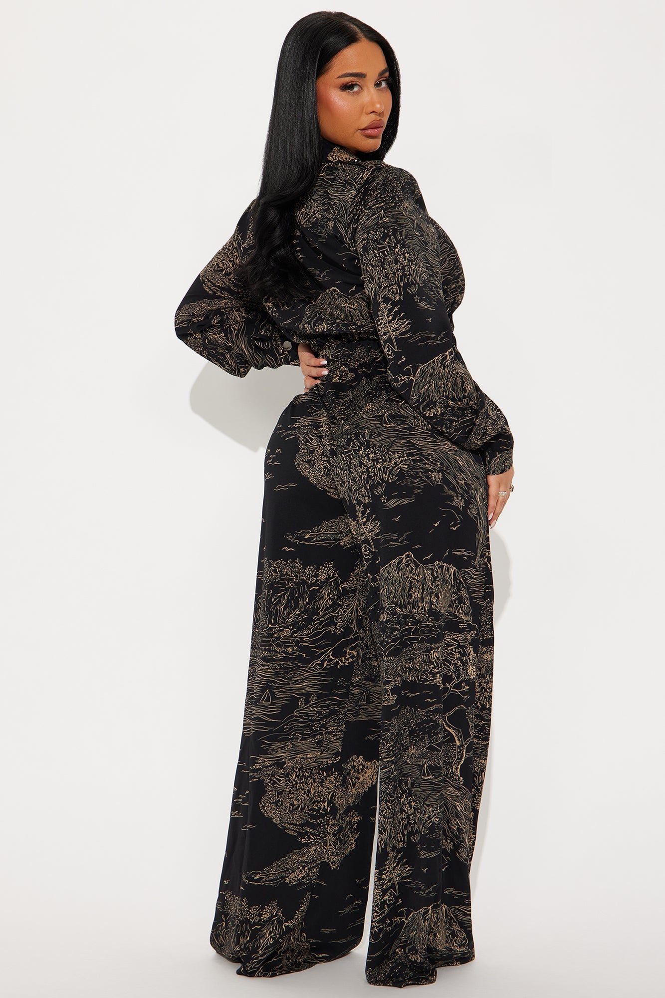 Ocean Views Jumpsuit - Black/combo