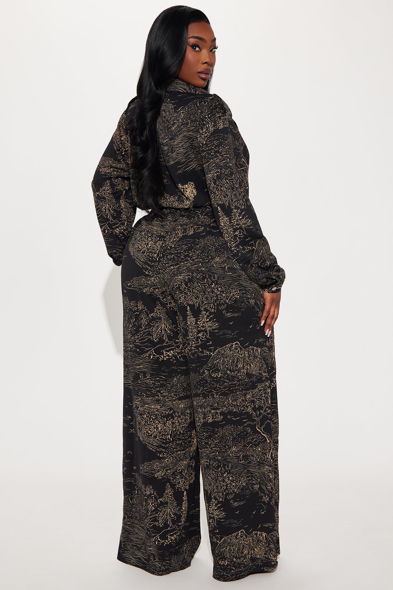 Ocean Views Jumpsuit - Black/combo