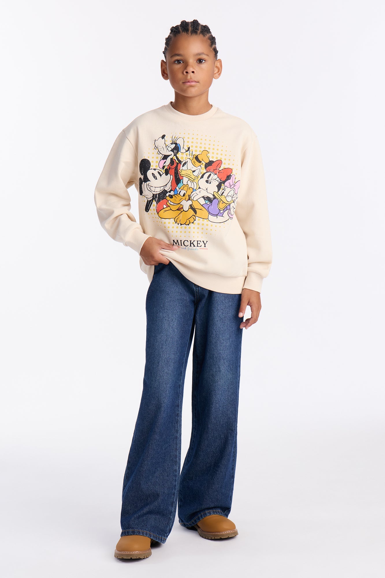 Mini Disney Mickey And Friends Sweatshirt - Natural