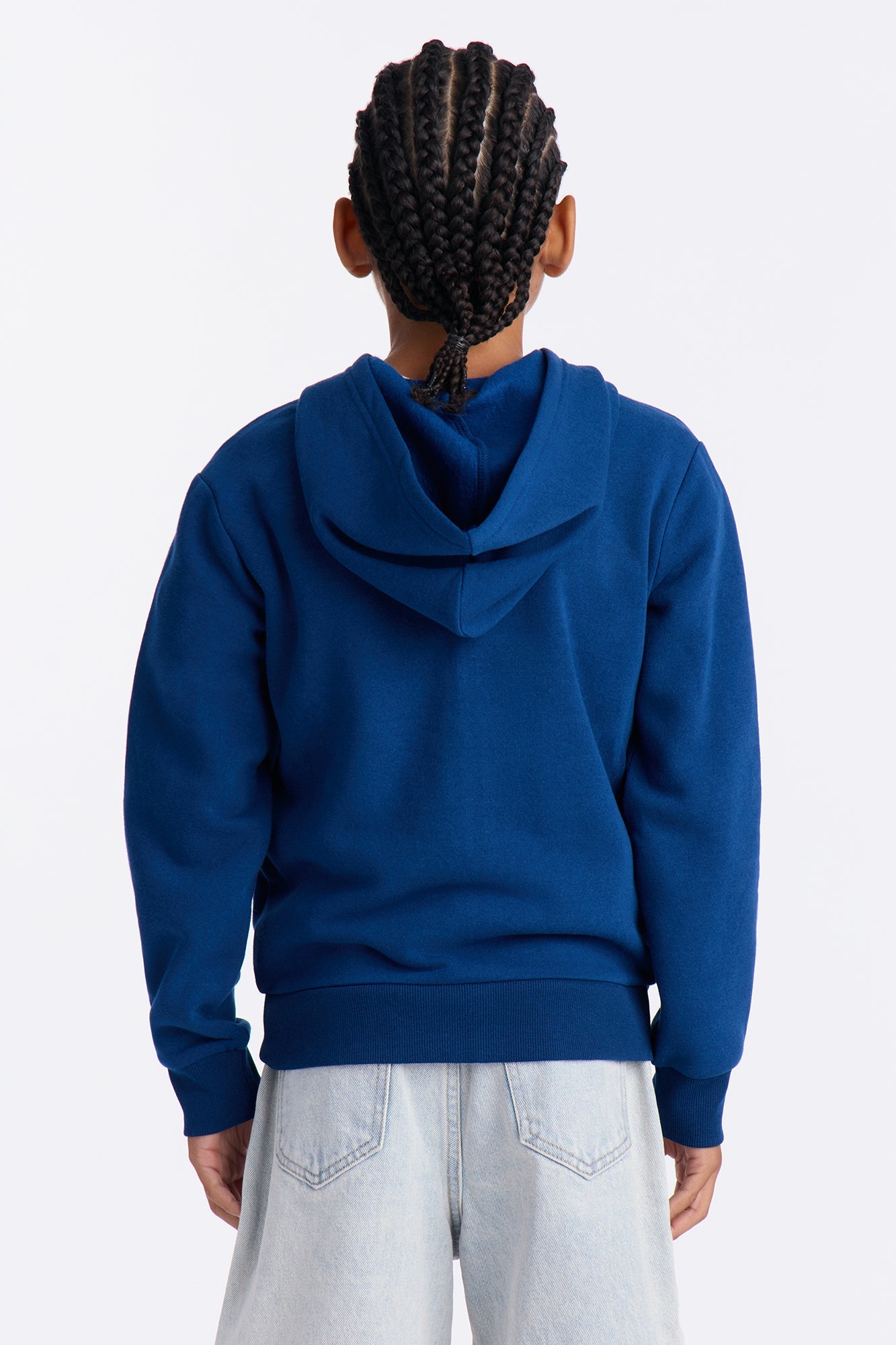 Mini Sonic The Hedgehog Embroidered Patch Zip Hoodie - Navy