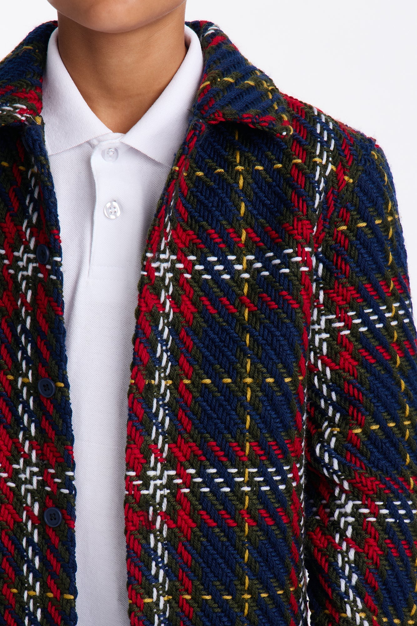 Mini Nepal Button Up Shirt - Navy