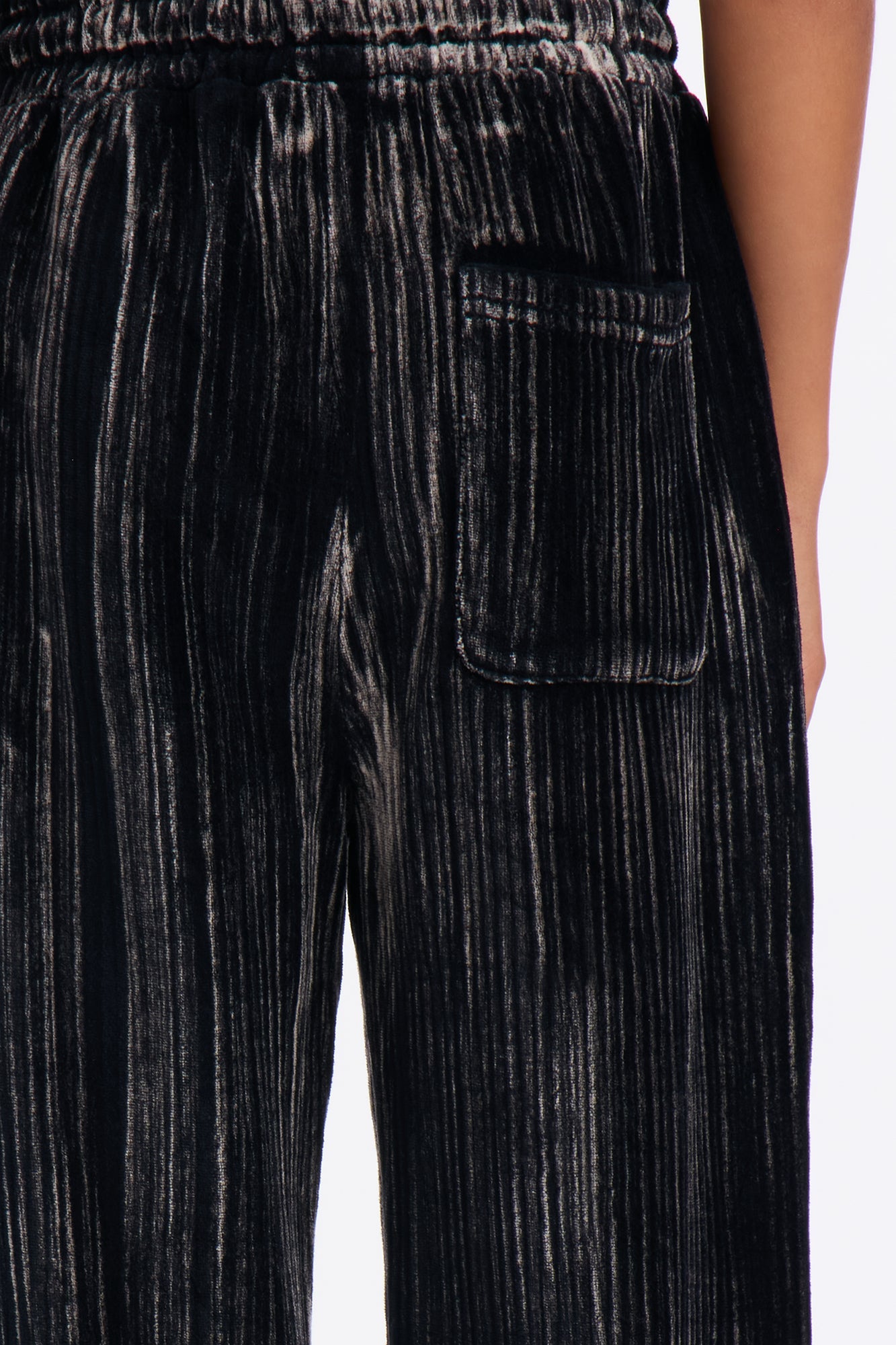 Mini Straight Bleached Out Sweatpants - Black Wash