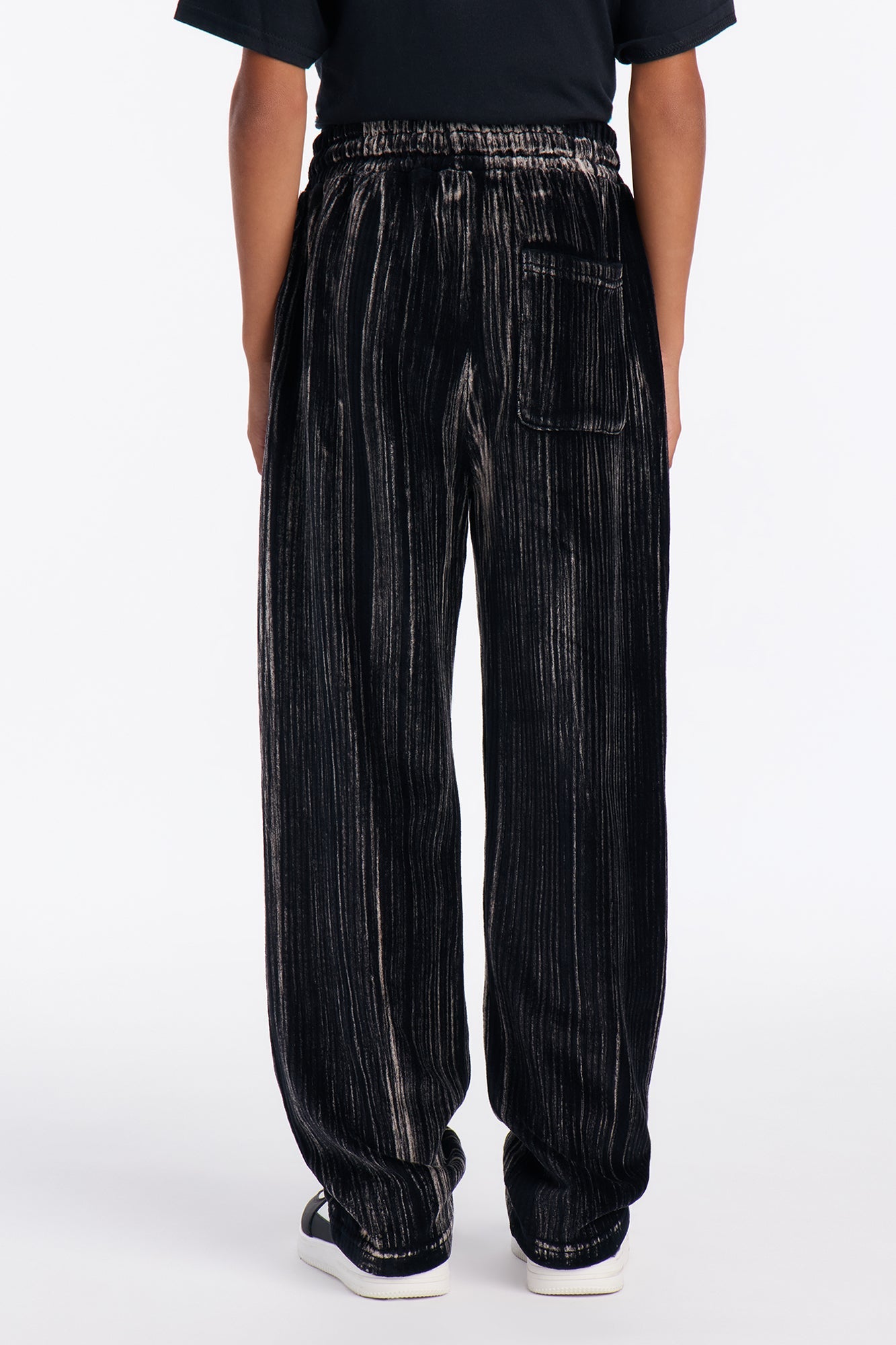 Mini Straight Bleached Out Sweatpants - Black Wash