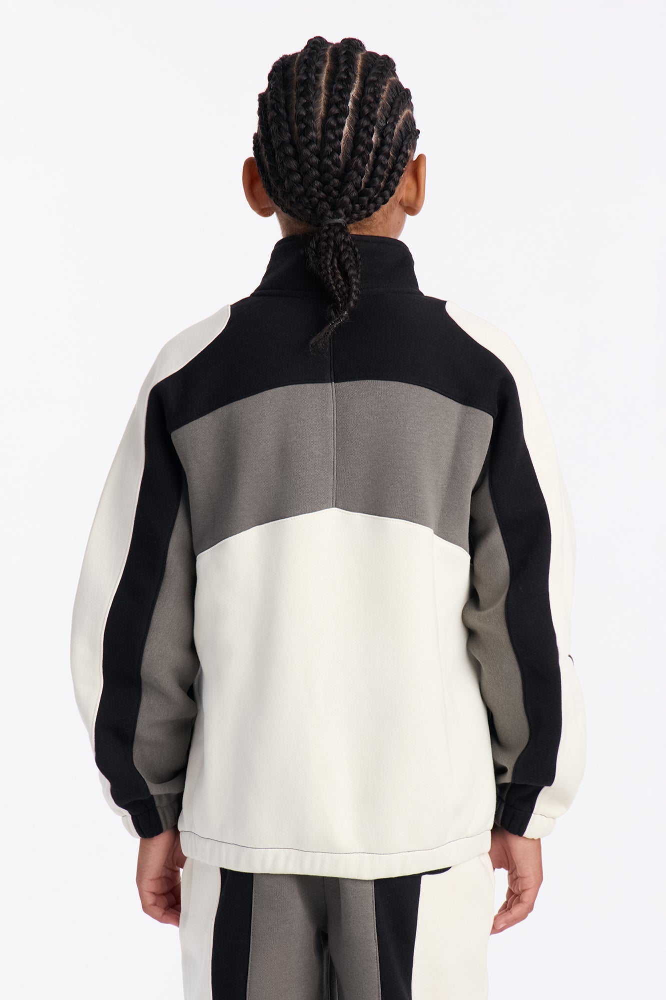 Mini Paneled Fleece Jacket - Multi Color