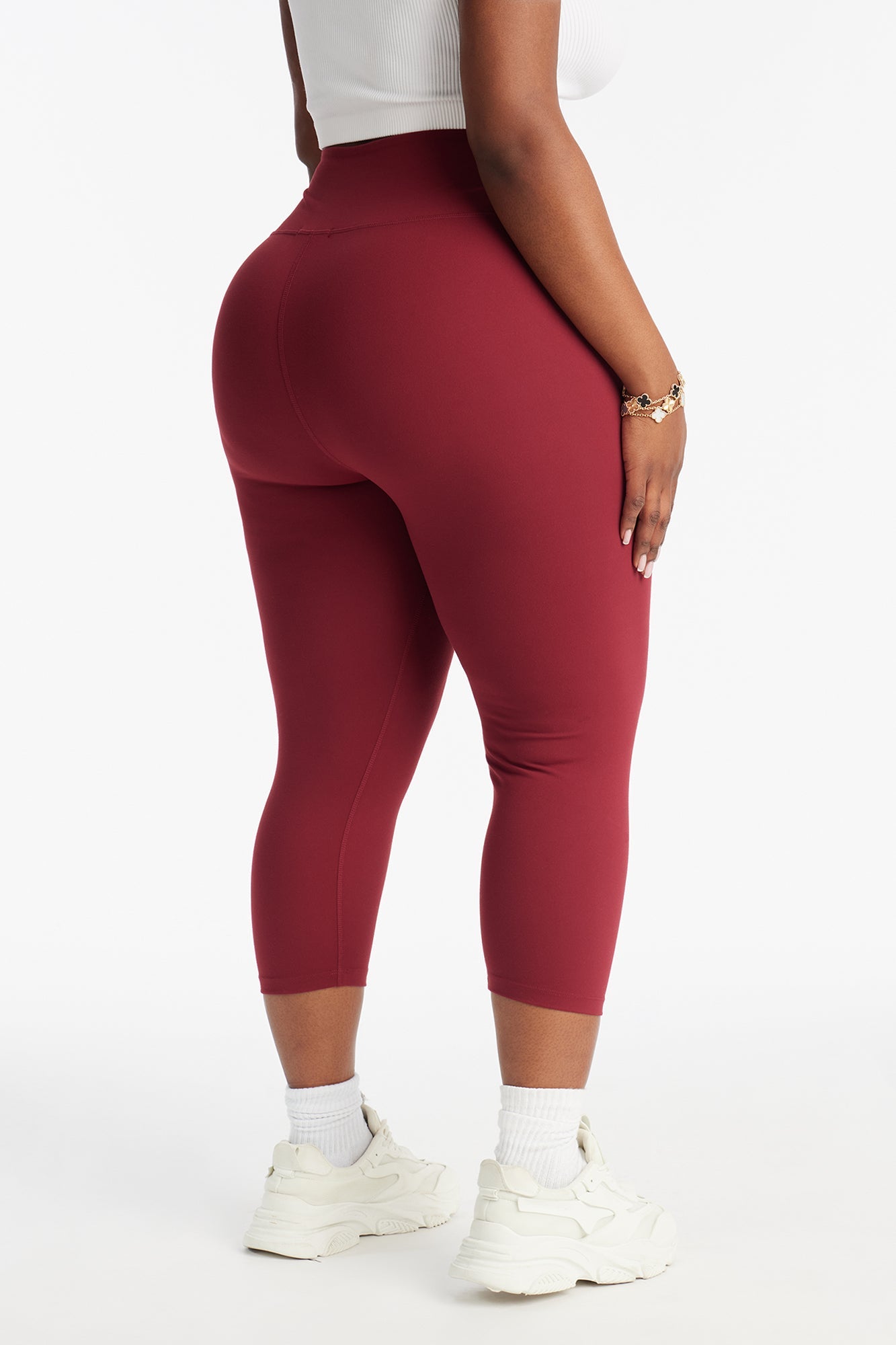 Flexibility Super Soft Capri Active Legging - Burgundy