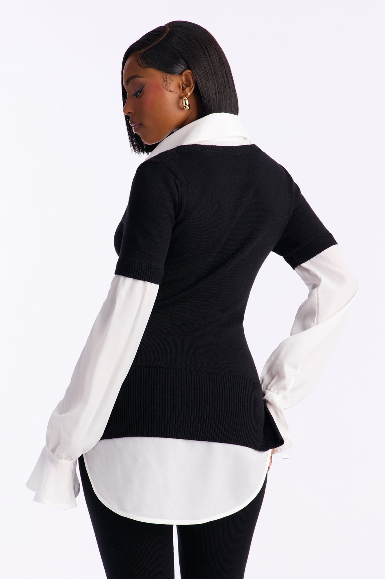 Taylor Sweater Pant Set - Black/White