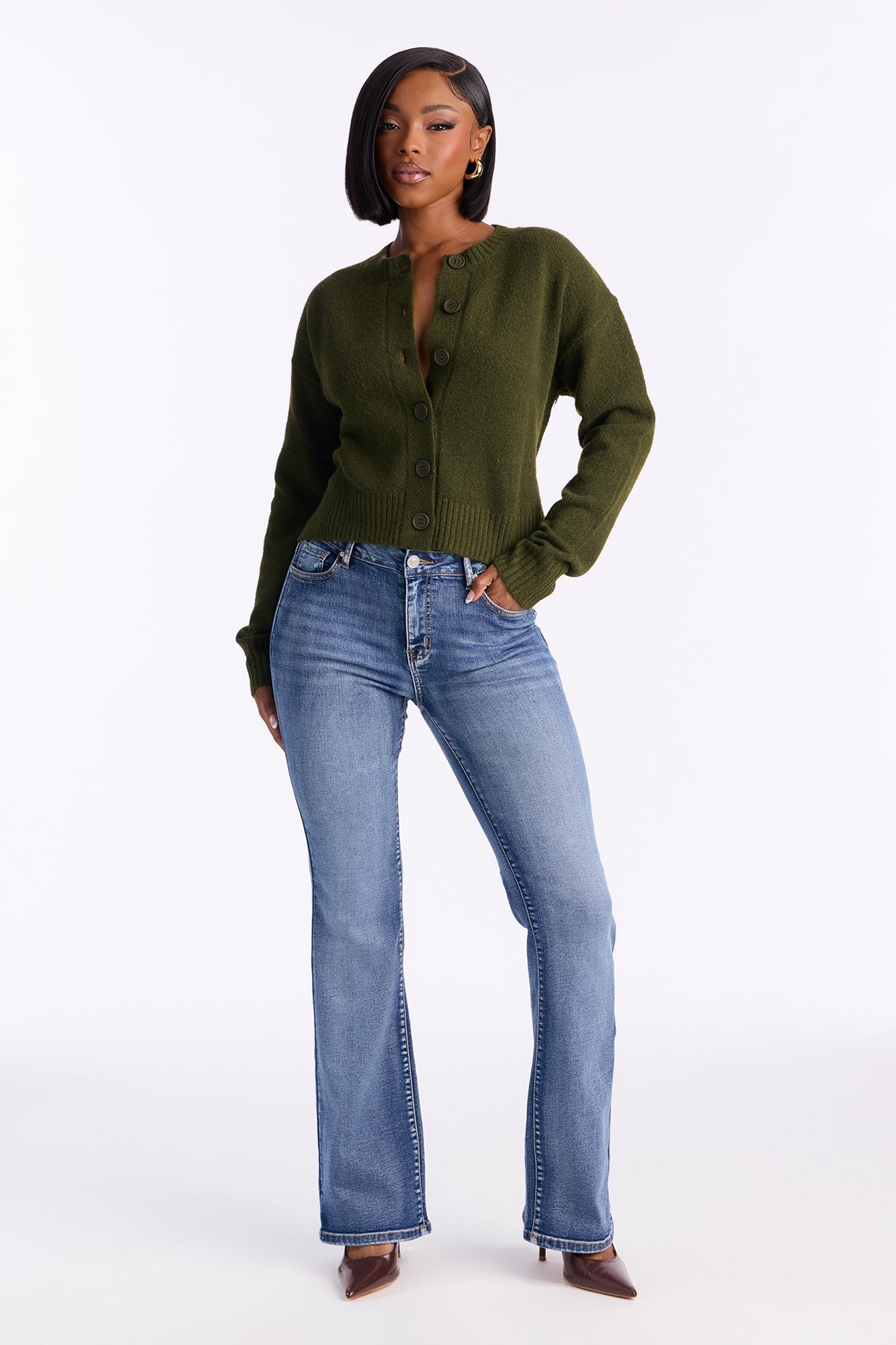 Good On You Cardigan - Olive