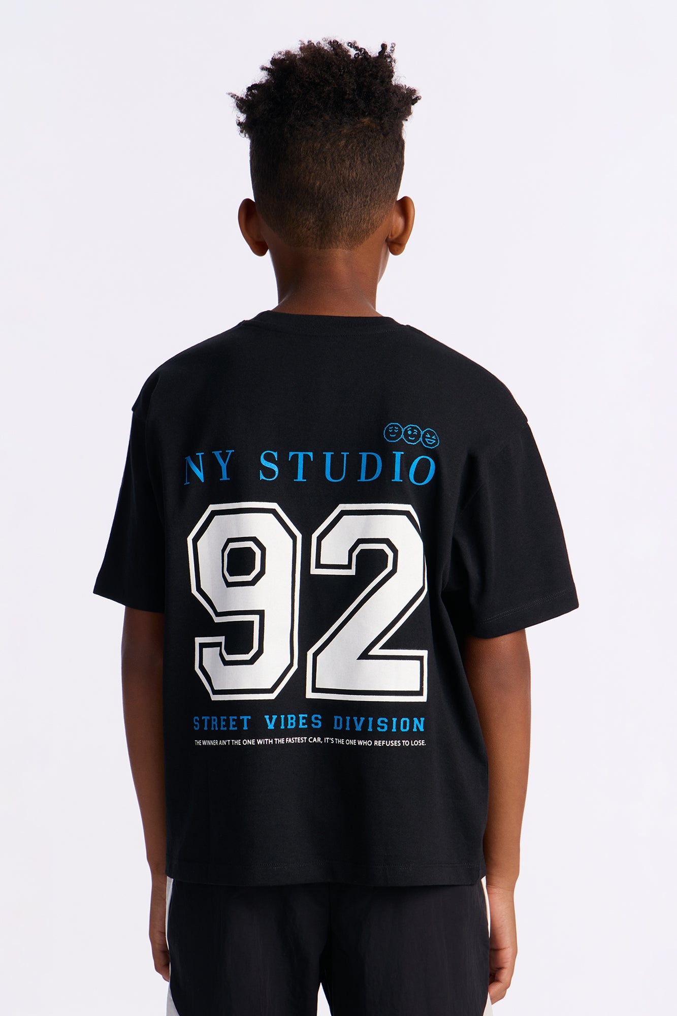 Mini Discovering Front/Back Short Sleeve Tee - Black