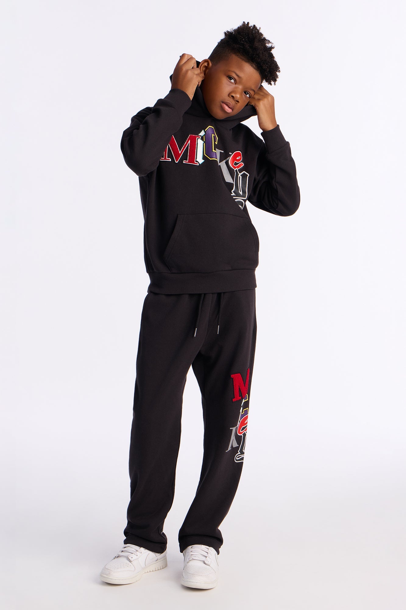 Mini Disney Mickey Patch Hoodie - Black Wash