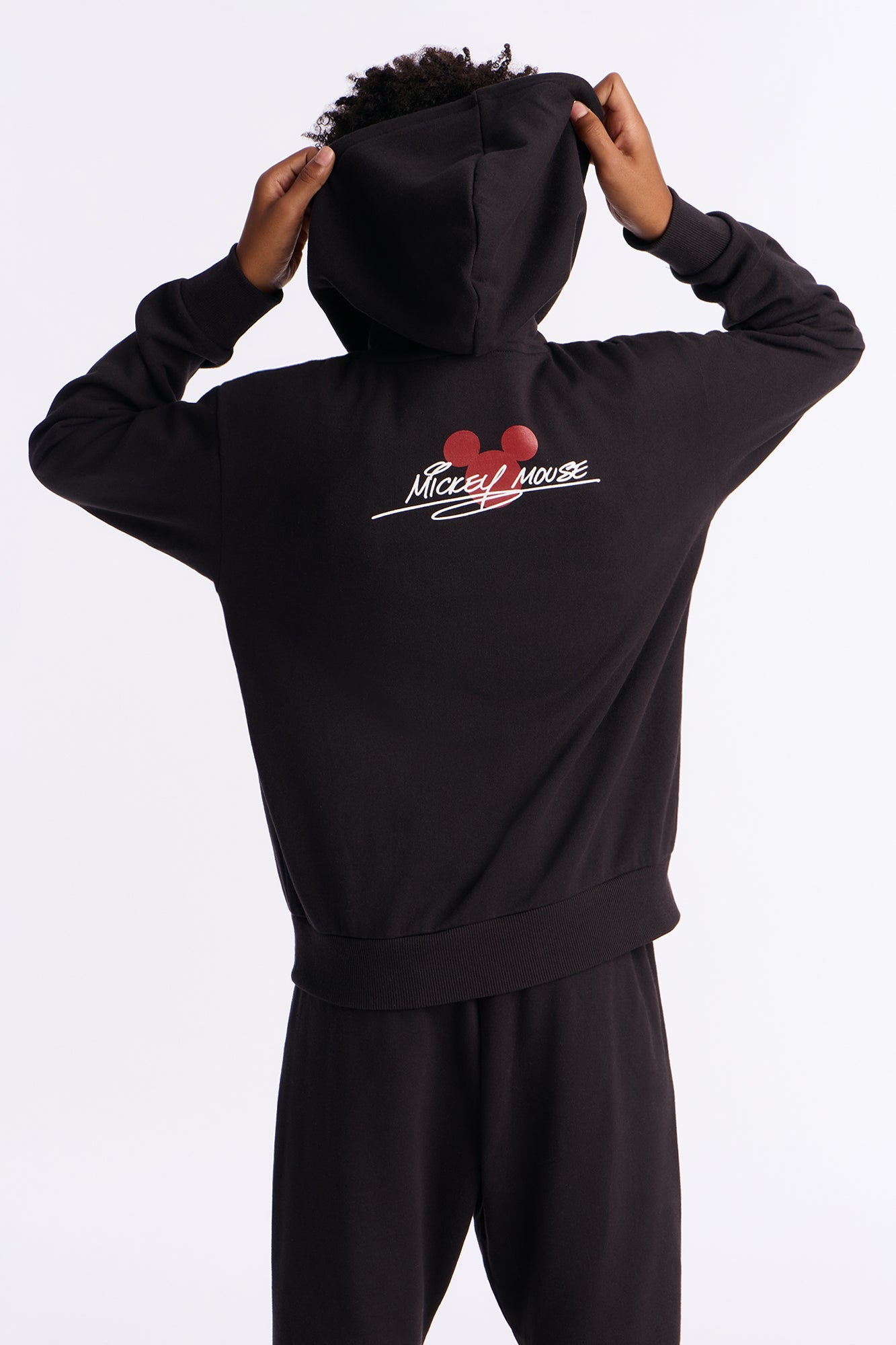 Mini Disney Mickey Patch Hoodie - Black Wash