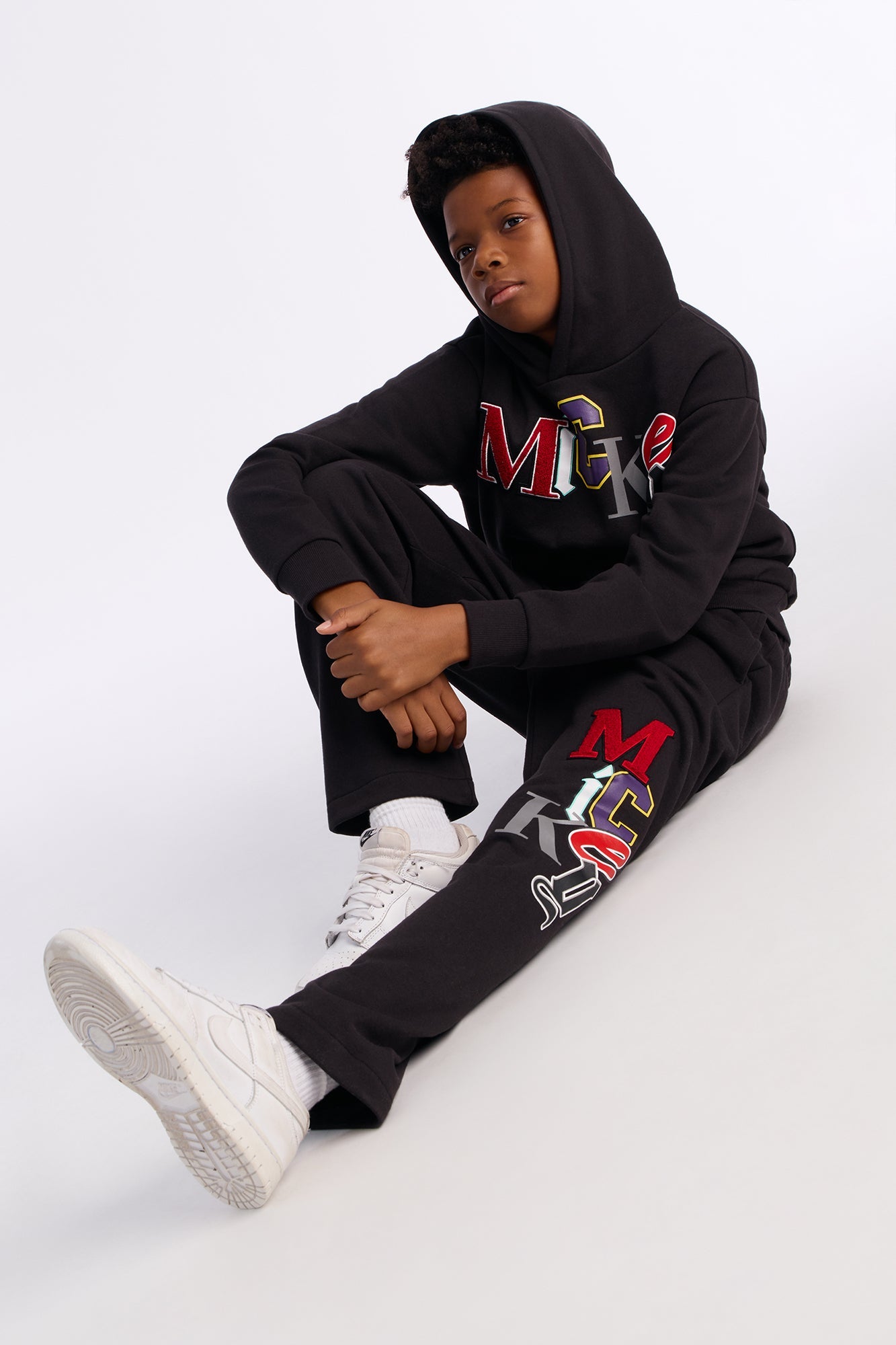 Mini Disney Mickey Patch Wide Fit Sweatpants - Black Wash