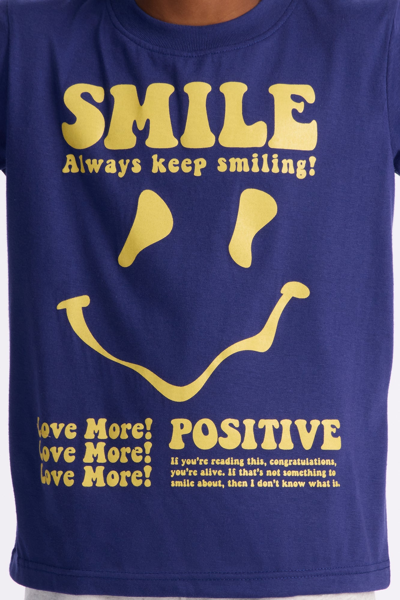 Mini Put A Smile On Jogger Pant Set - Navy/combo