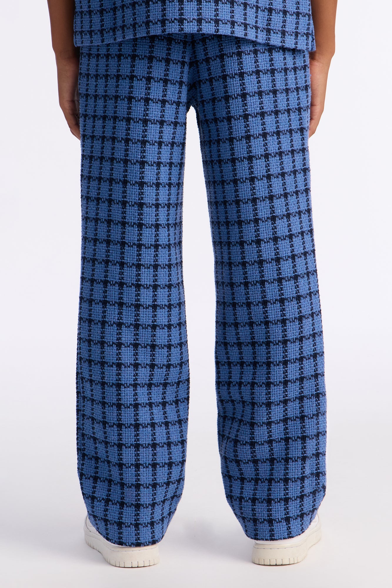 Mini Baggy Tweed Theory Pant - Blue