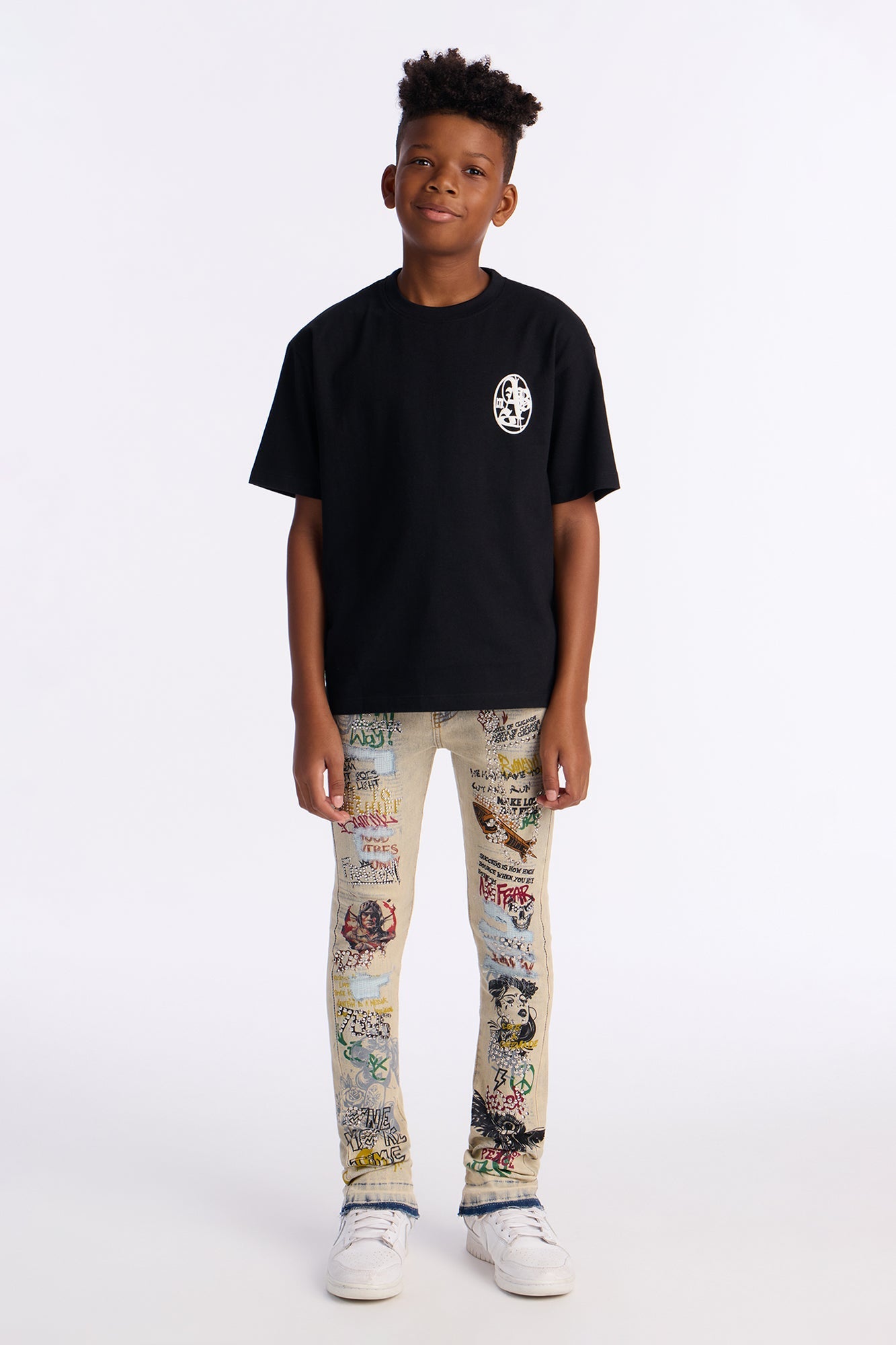 Mini Endless Graffiti Jeans - Vintage Wash