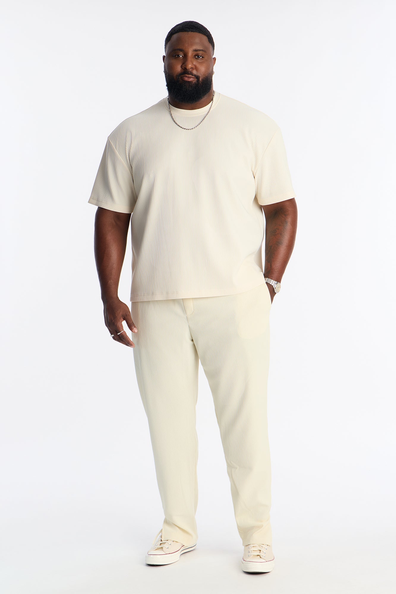 Show Up Relaxed Crewneck Tee - Off White