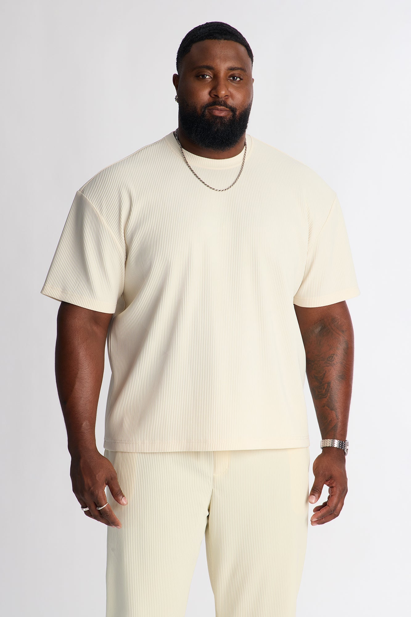 Show Up Relaxed Crewneck Tee - Off White