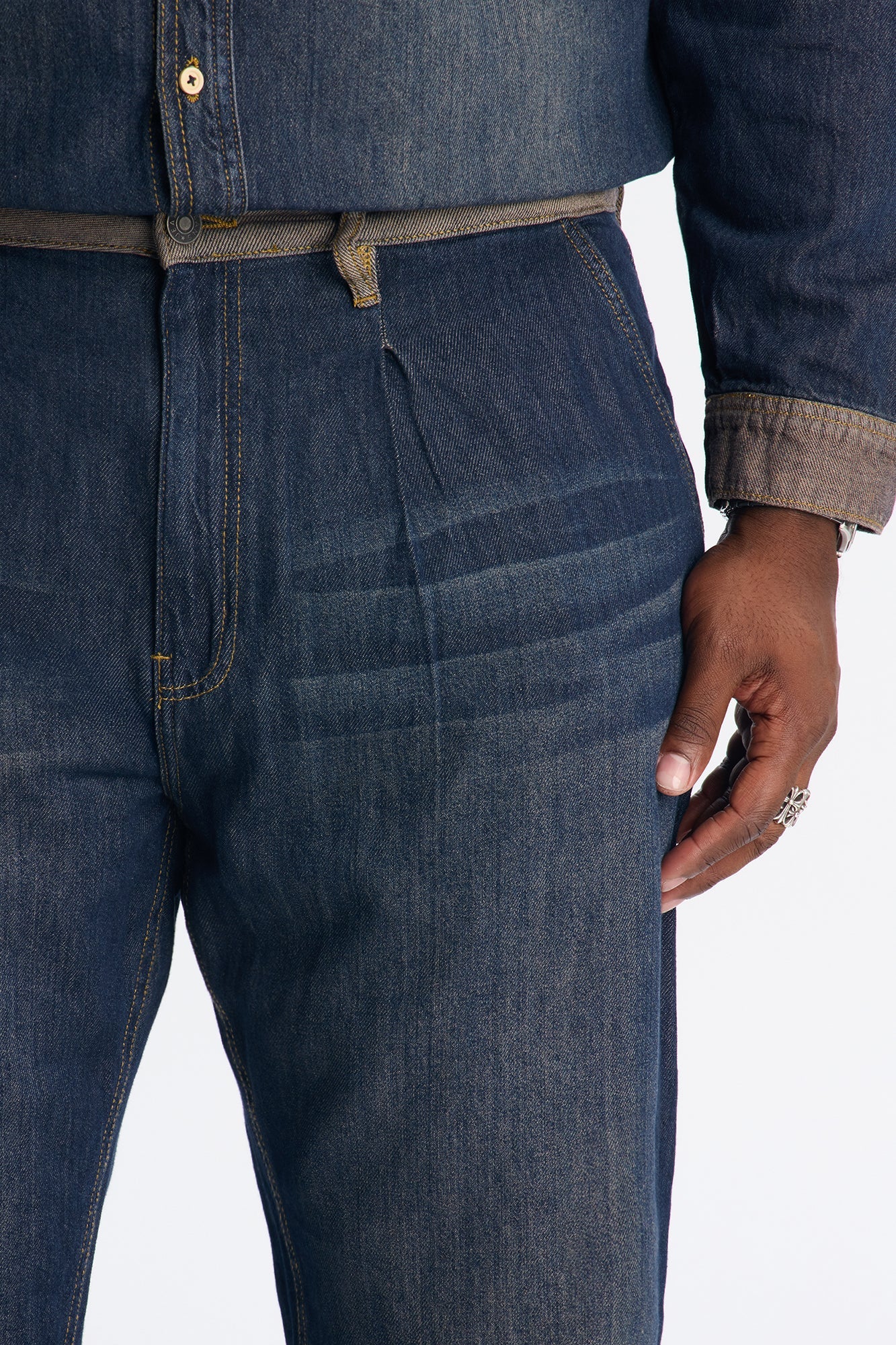 Straight Dual Tone Jean - Indigo