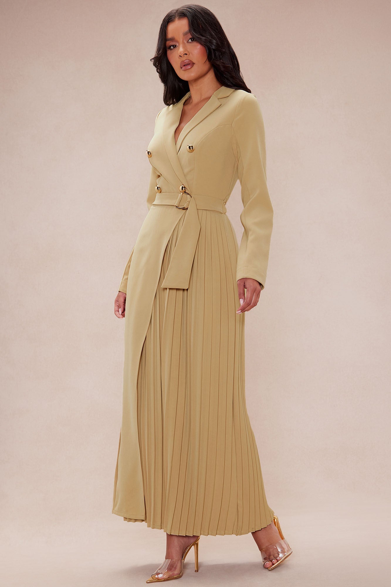 Tiffani Twill Maxi Dress - Camel