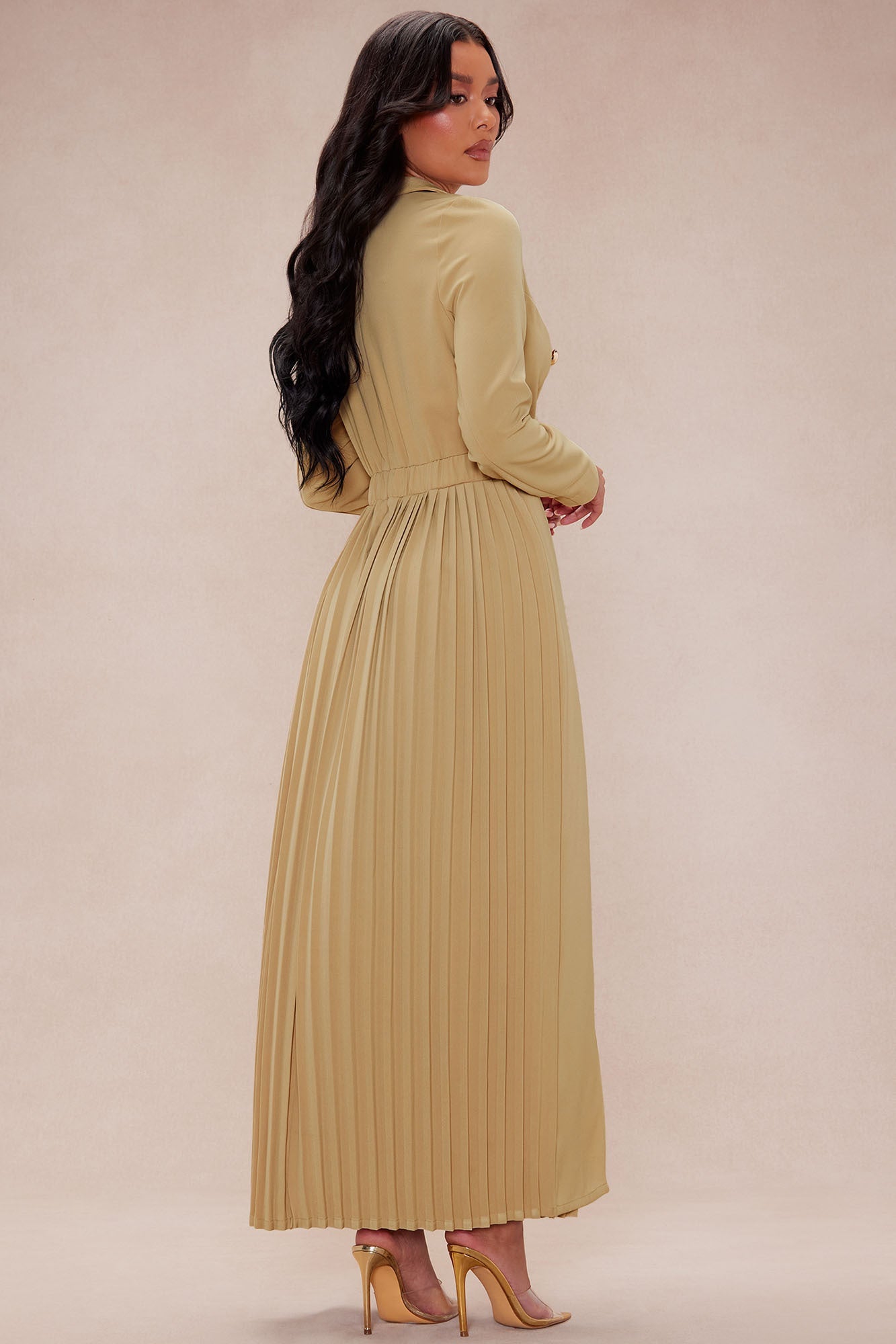 Tiffani Twill Maxi Dress - Camel