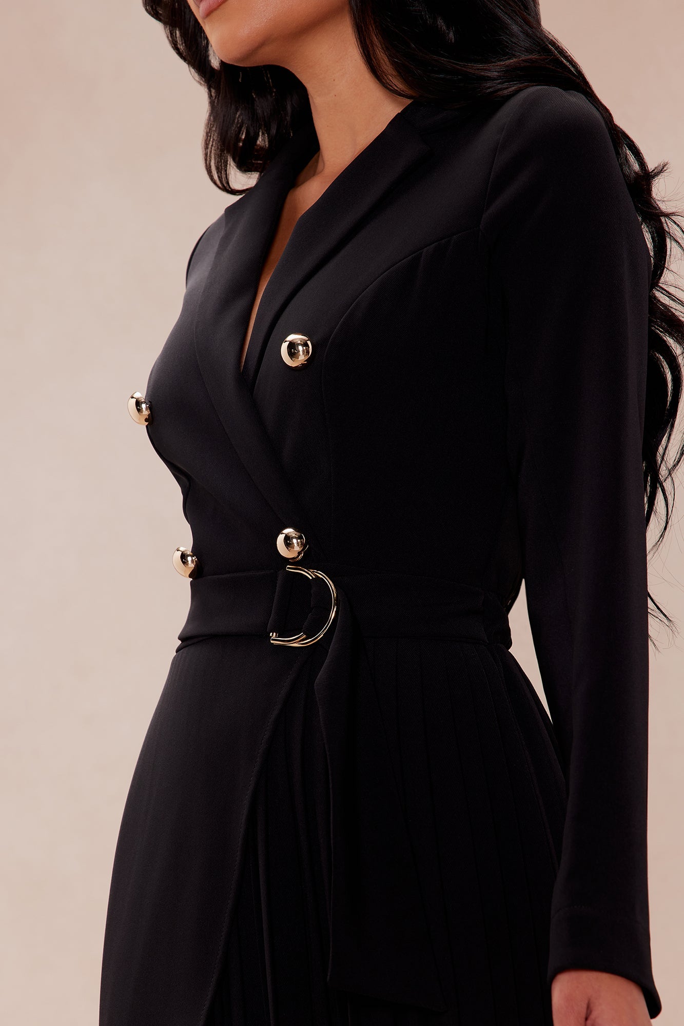 Tiffani Twill Maxi Dress - Black