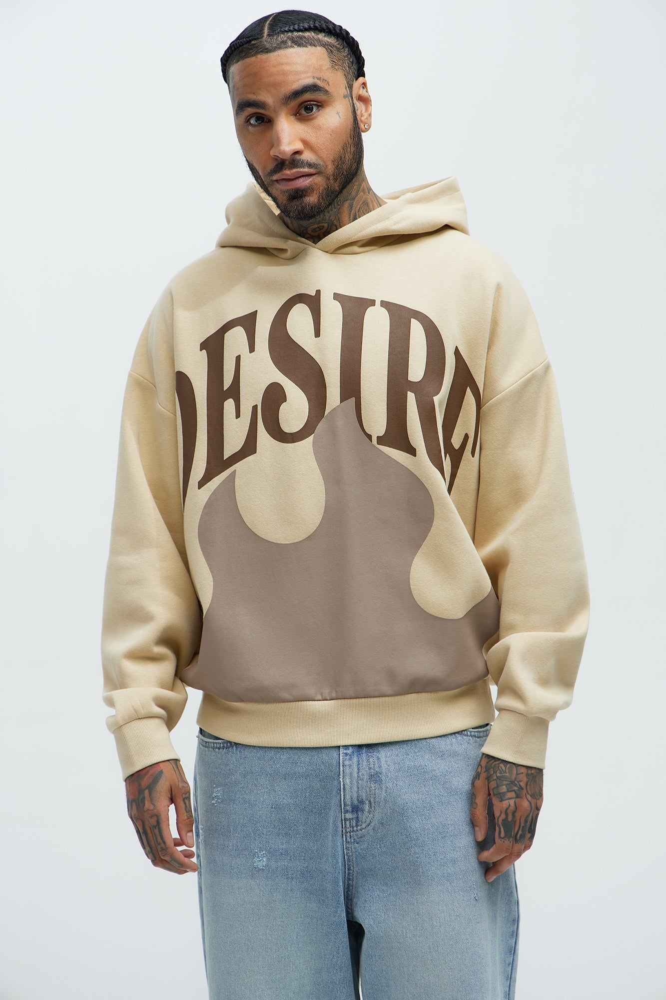 Tyson Fire & Desire Oversized Hoodie - Cream