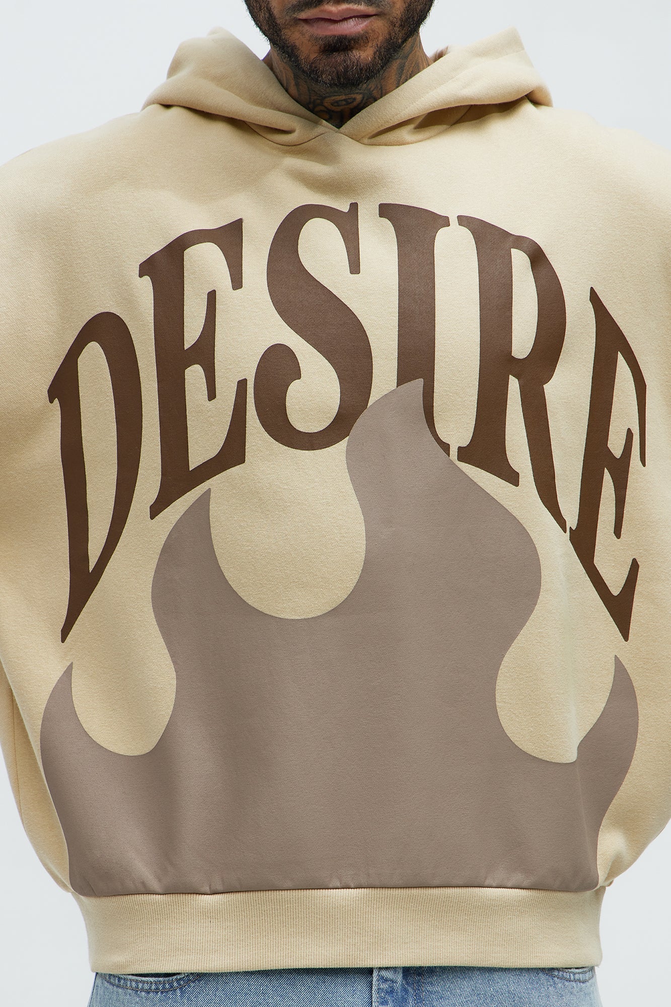 Tyson Fire & Desire Oversized Hoodie - Cream