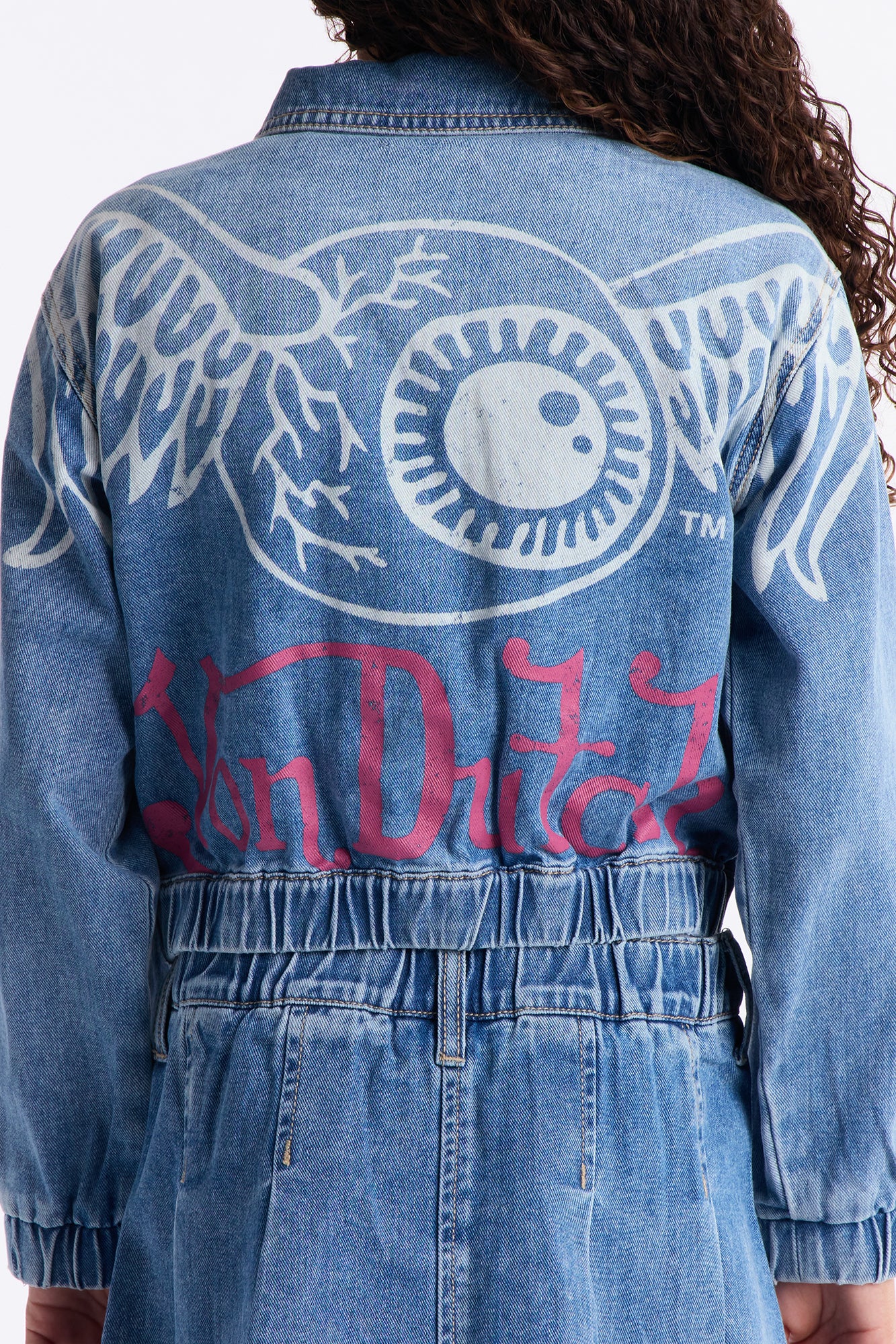 Mini Von Dutch Denim Bomber Jacket - Medium Wash