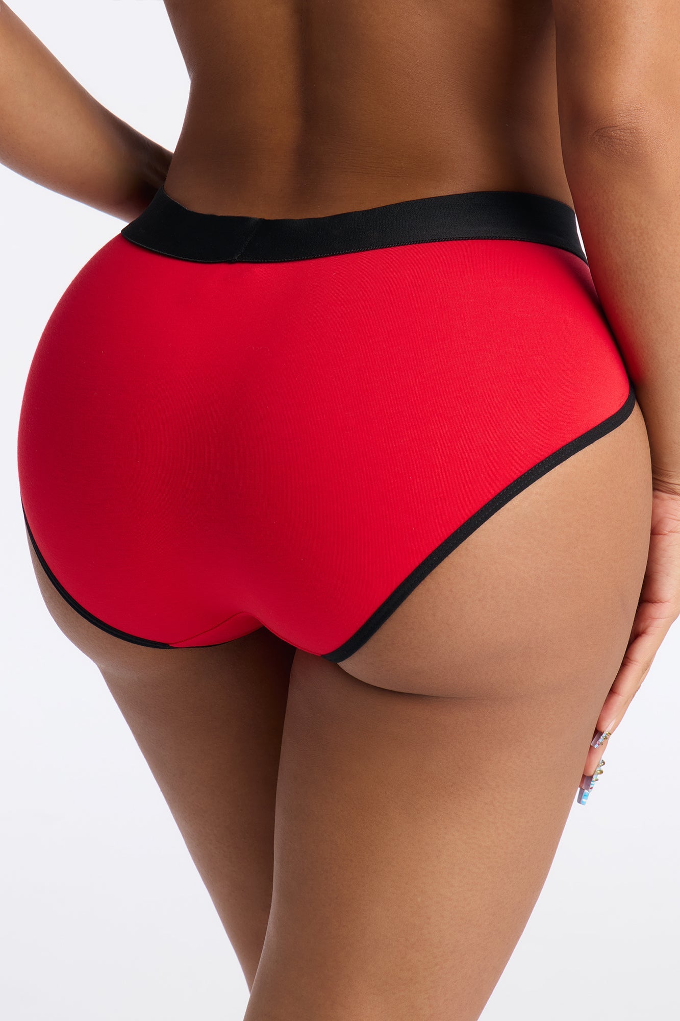 In My Comfort Zone Cotton Mid Rise Hipster - Red/combo