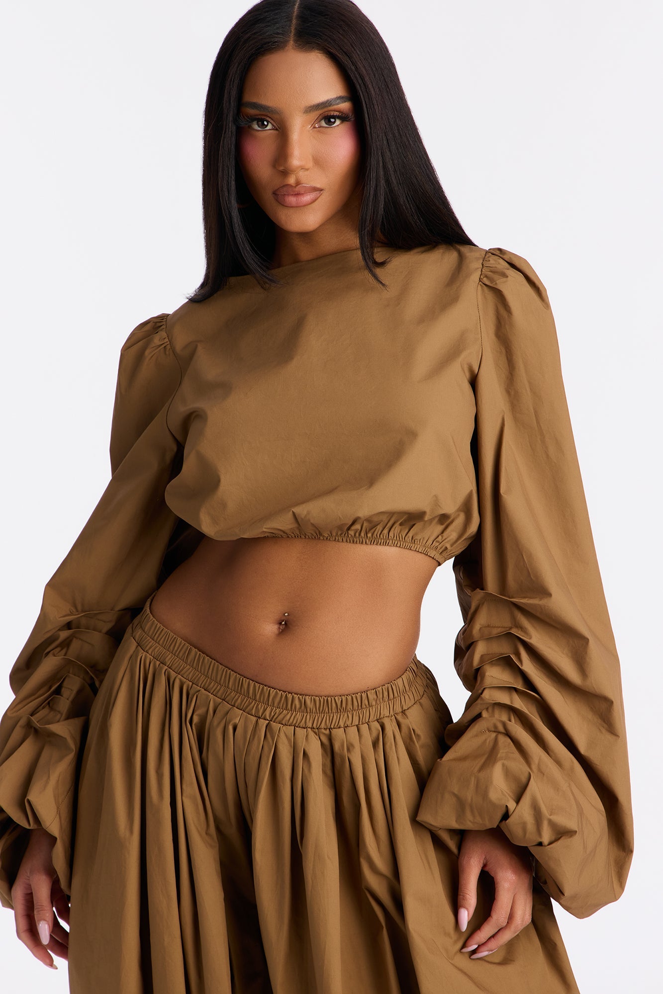 On Cloud Fine Balloon Pant Set - Mocha