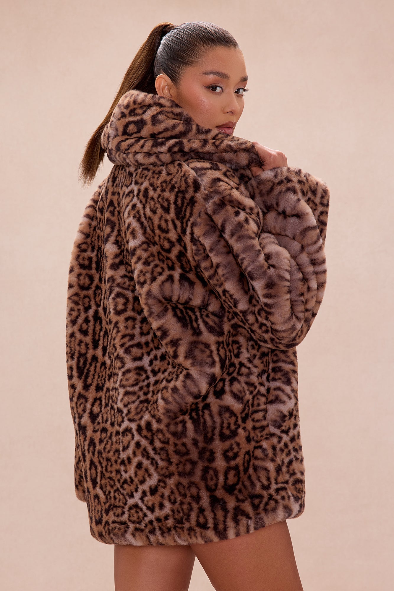 All I Want Is Diamonds Faux Fur Jacket - Leopard