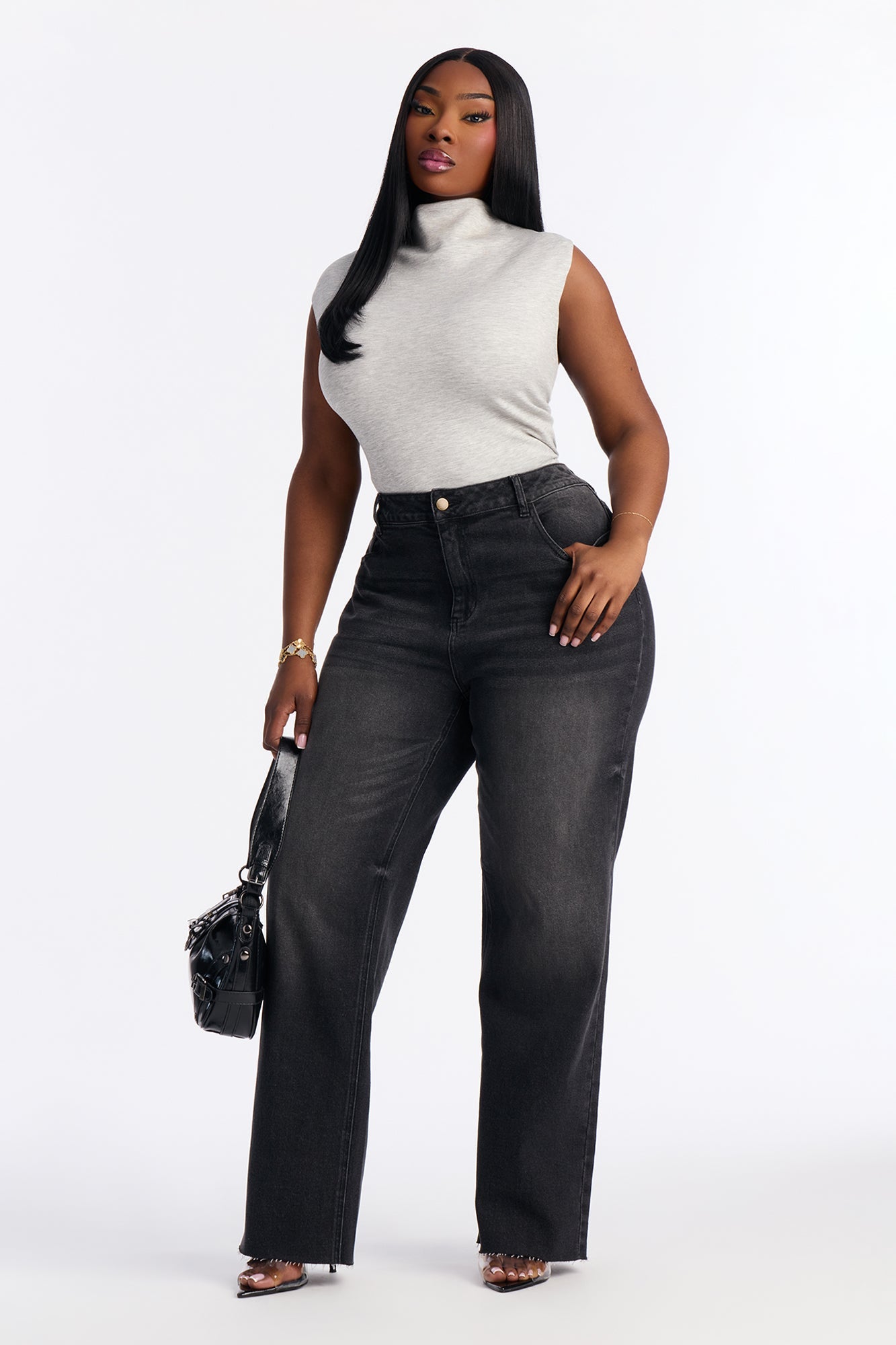 Tough Love Stretch Straight Leg Jean - Black Wash
