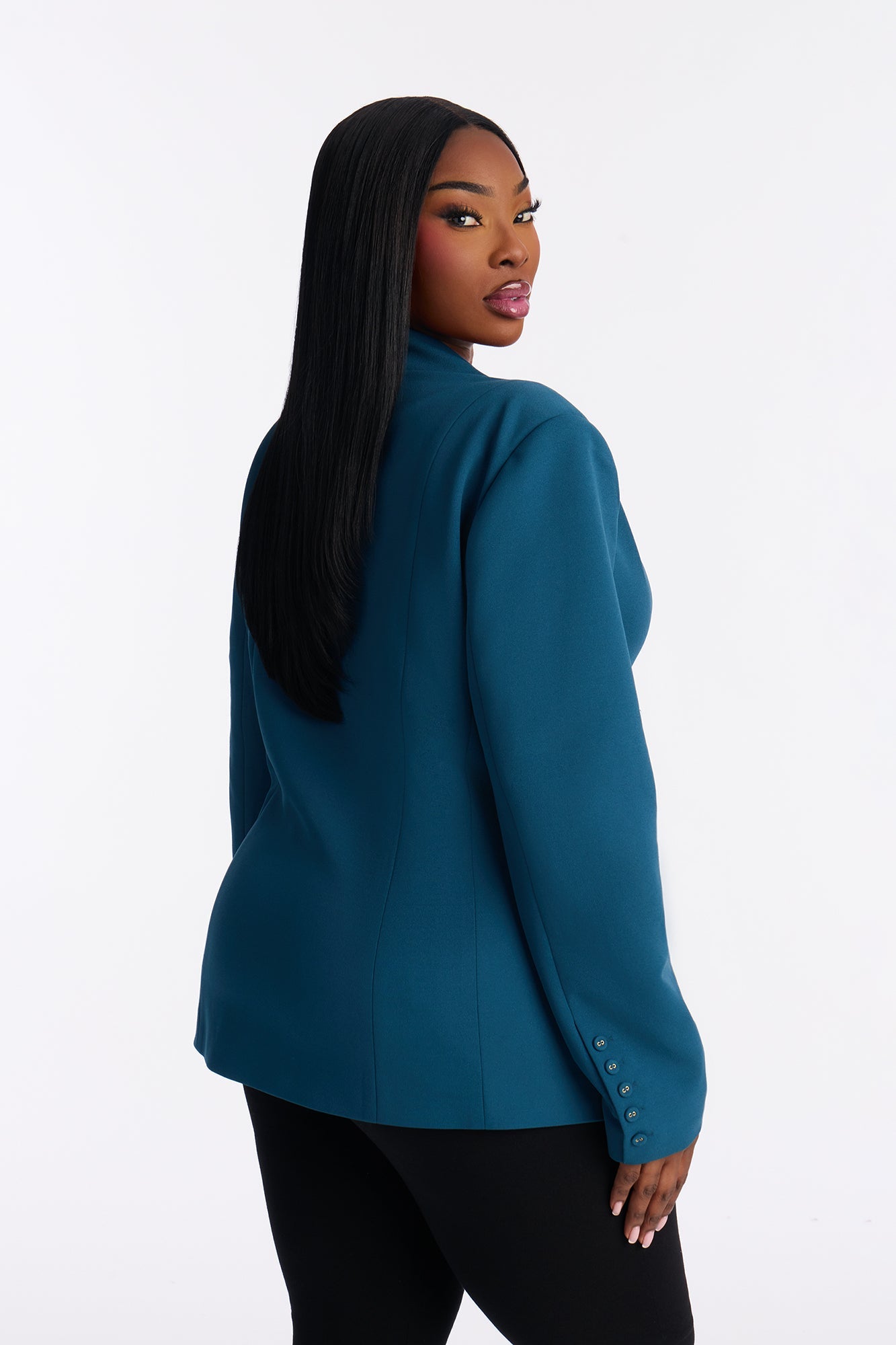 Charlie Fitted Blazer - Teal