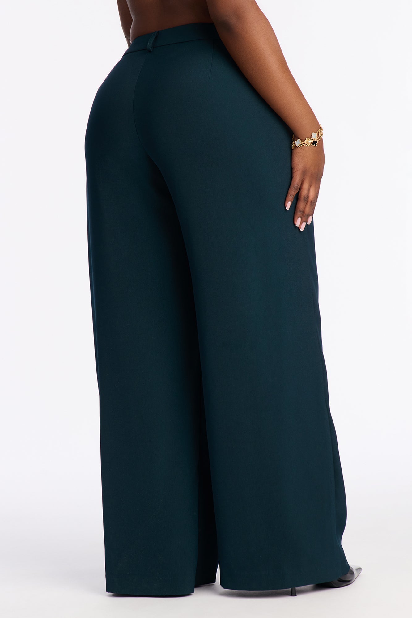 Hannah Crepe Low Rise Trousers 33 - Green