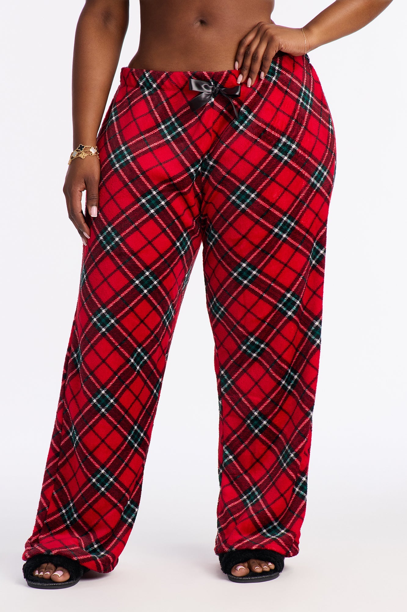 Winter Nights Plush PJ Pants - Red