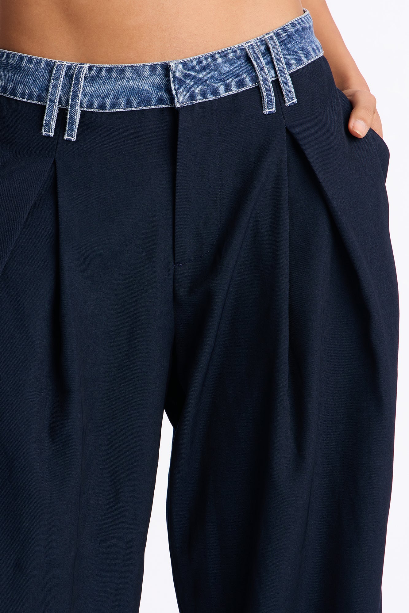 Tall Cityscape Remix Blazer Pant Set - Navy