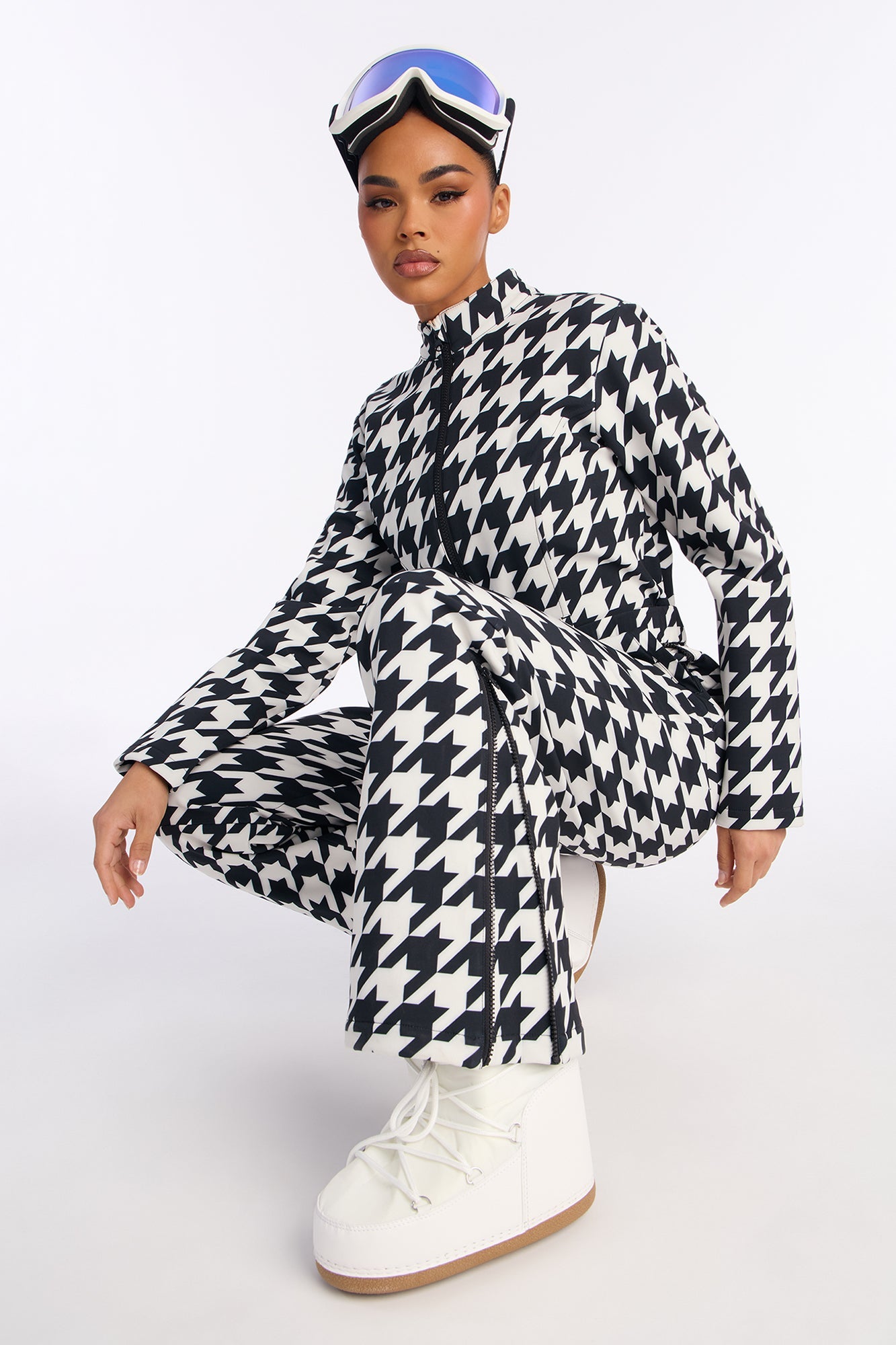 Cross Country Ski Jumpsuit - Black/White