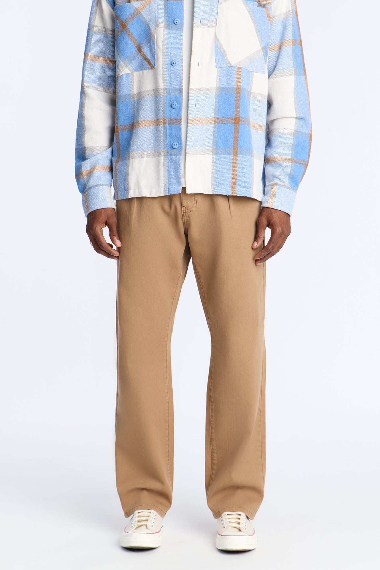 Straight Be Pleated Jean - Khaki