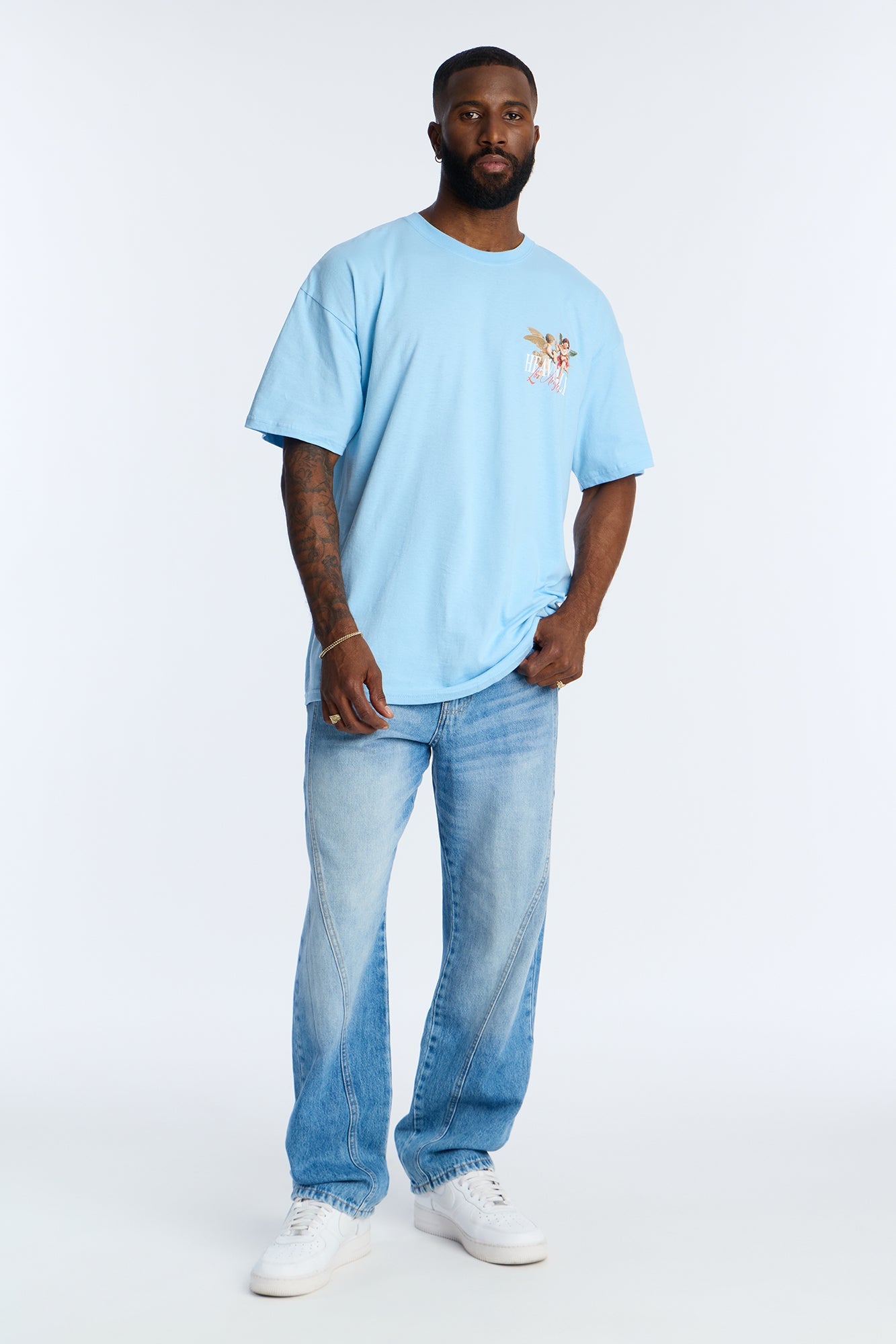 Heavenly Los Angeles Short Sleeve Tee - Light Blue