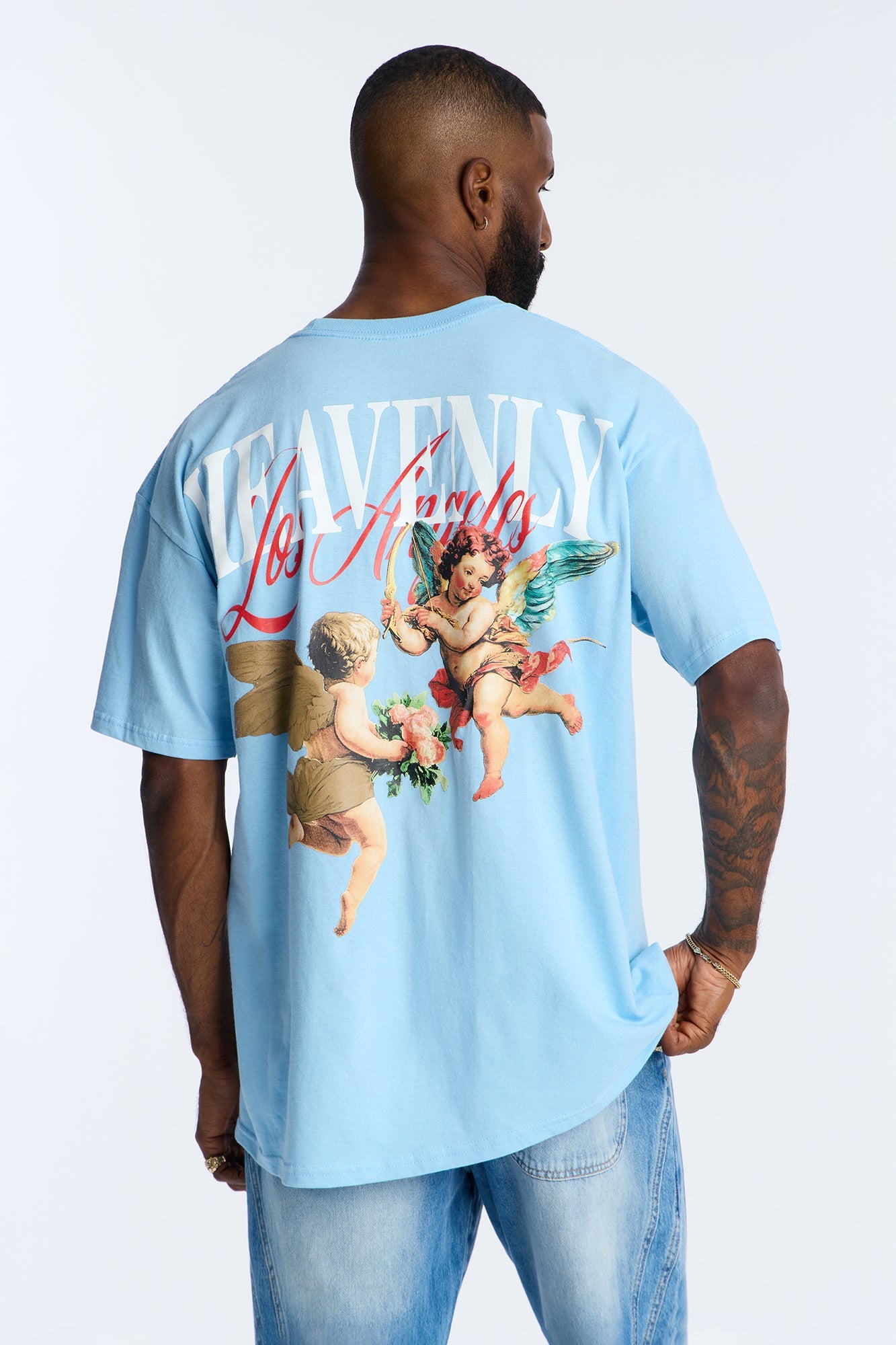 Heavenly Los Angeles Short Sleeve Tee - Light Blue